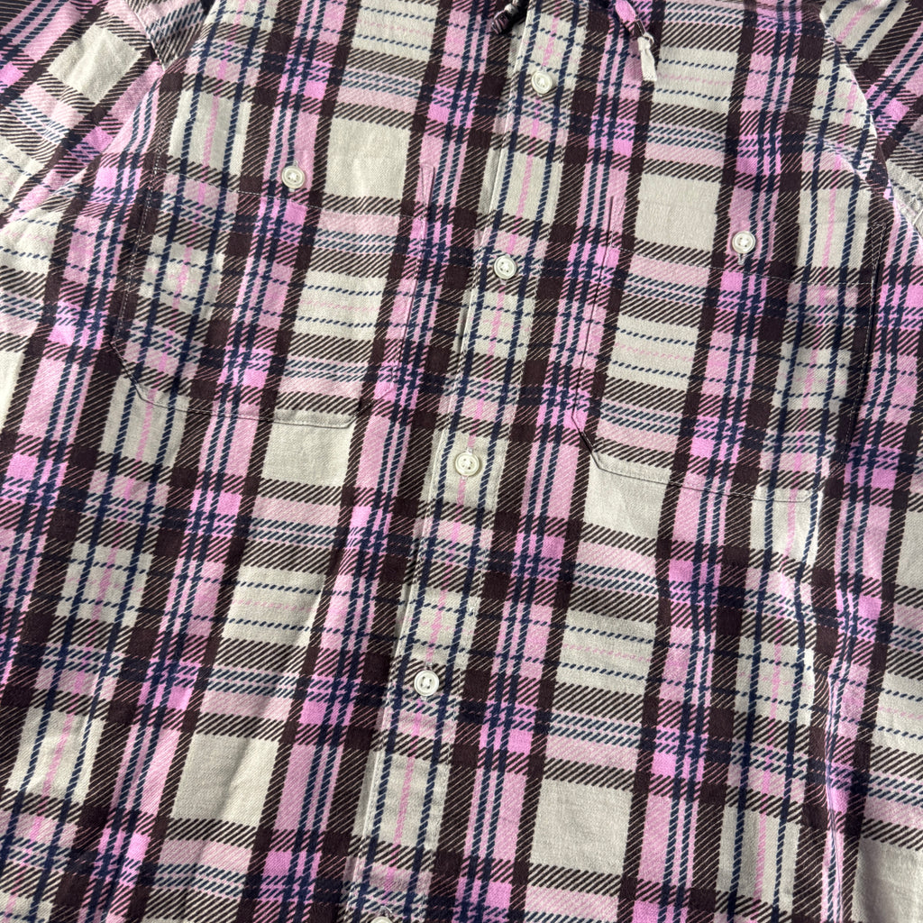 Supreme Printed Hooded Flannel Shirt (L)