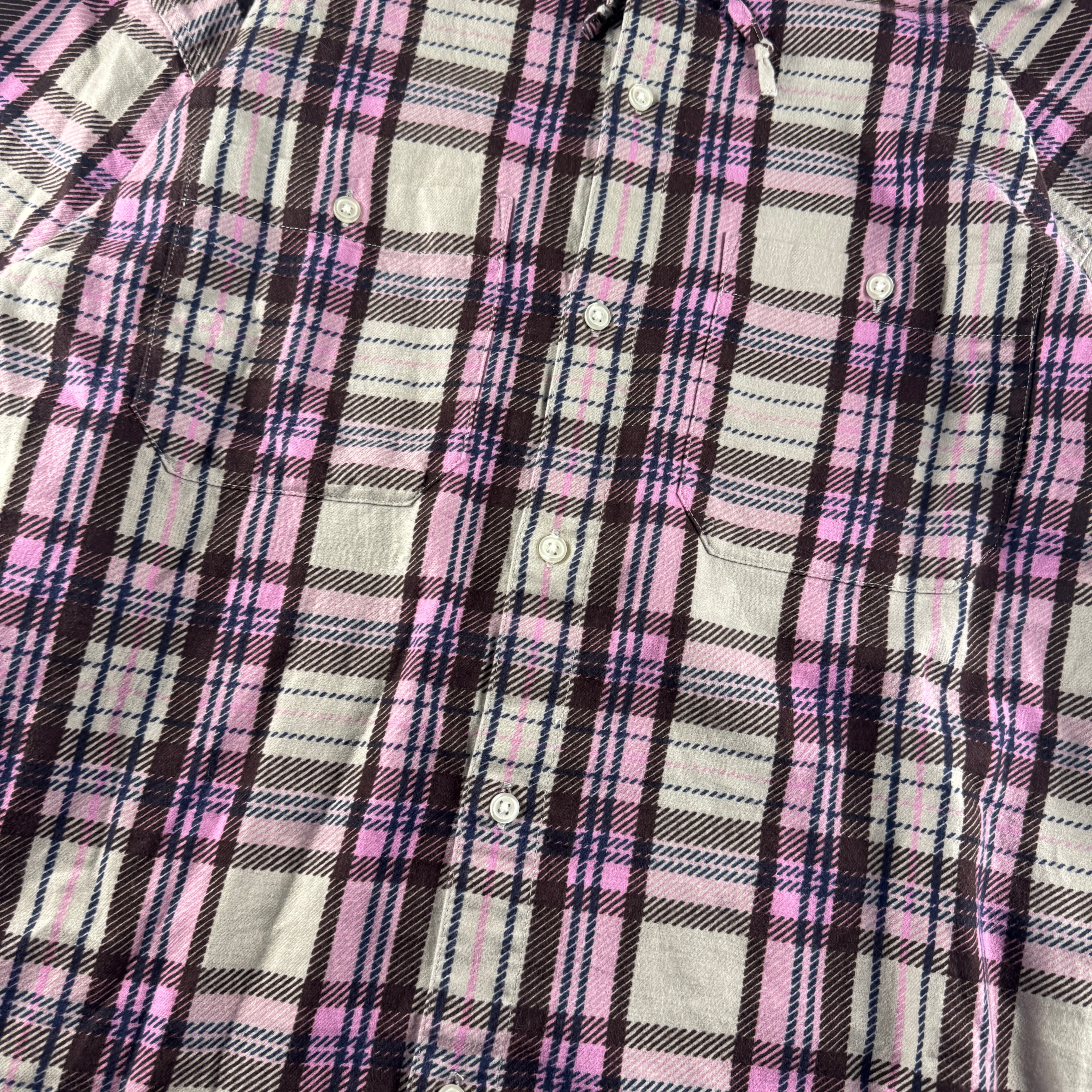 Supreme Printed Hooded Flannel Shirt (L)