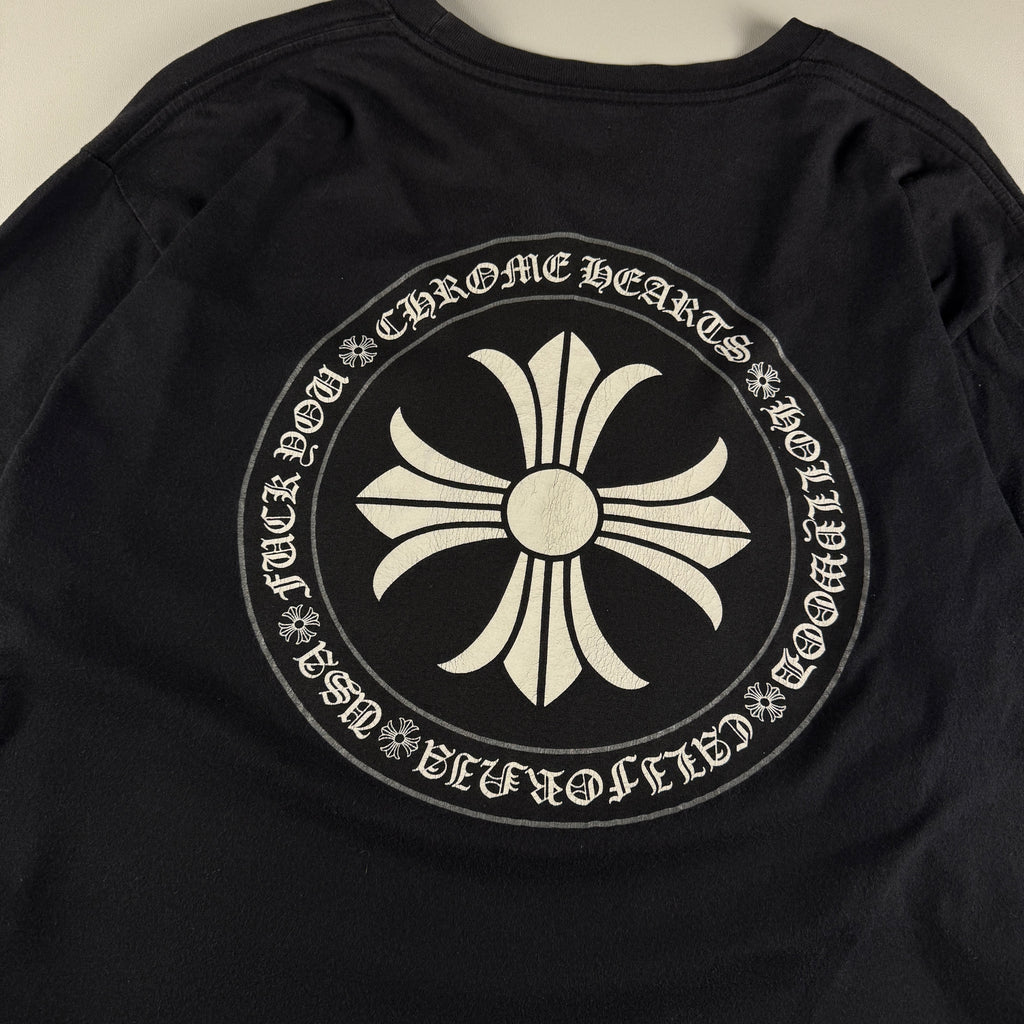 Chrome Hearts Round Plus Shield Logo Black Long Sleeve (L)