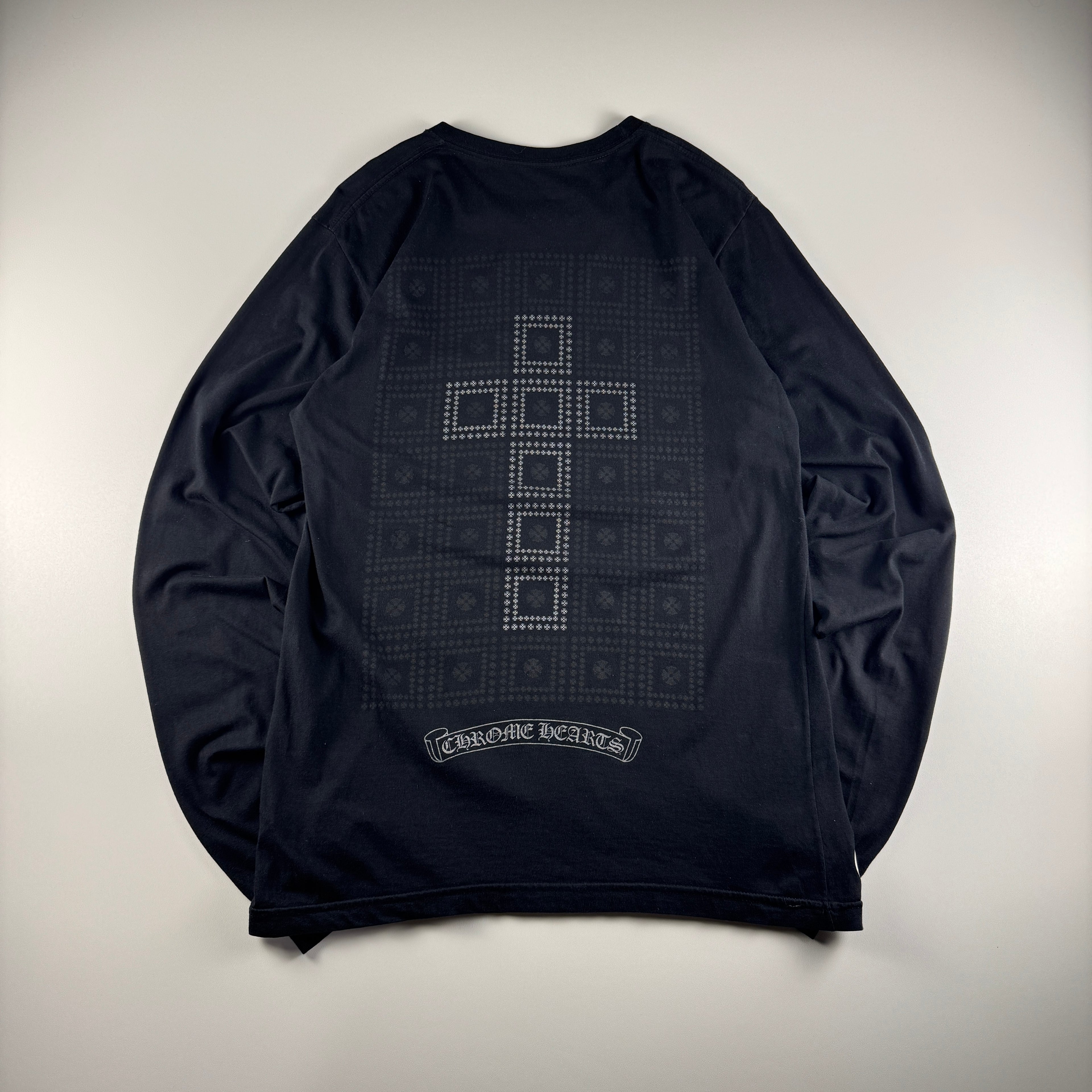 Chrome Hearts Framed Cross Black Long Sleeve (M)