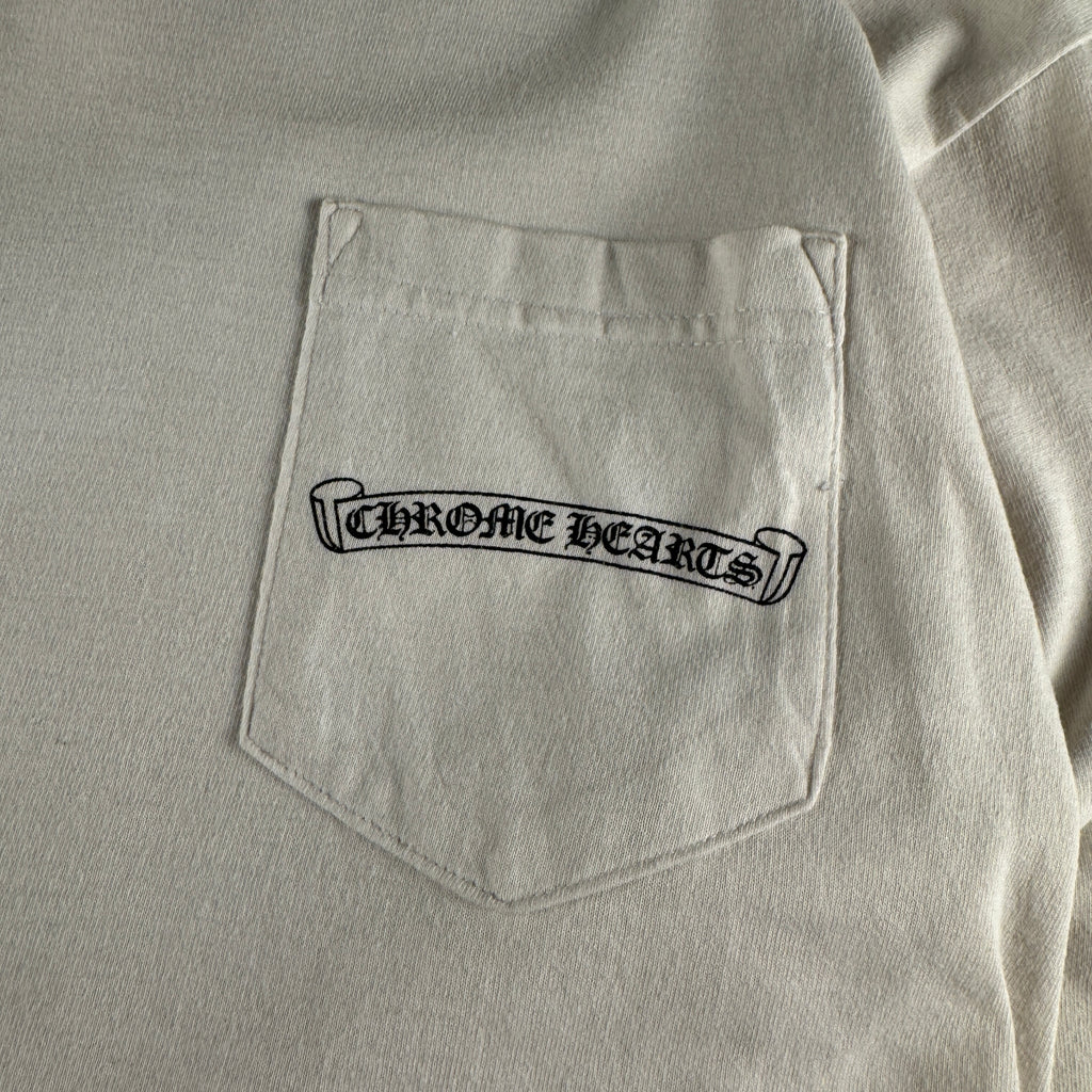 Chrome Hearts Shoulders Logo U.S.A. White Long Sleeve (S)