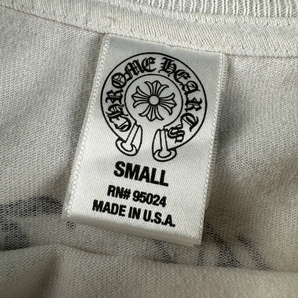 Chrome Hearts Shoulders Logo U.S.A. White Long Sleeve (S)