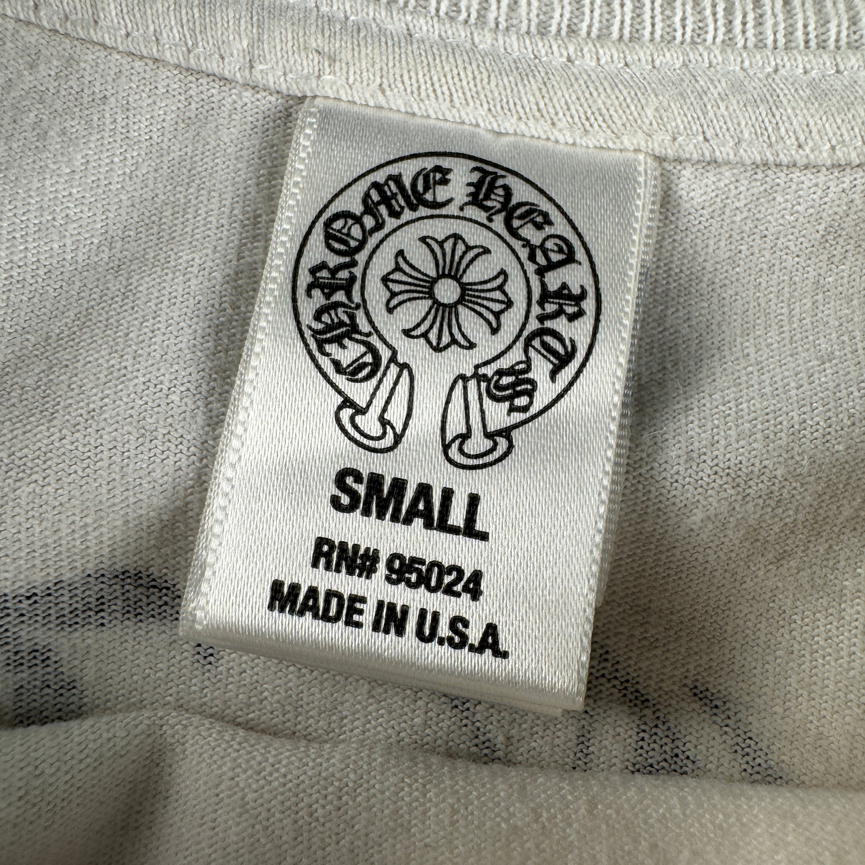 Chrome Hearts Shoulders Logo U.S.A. White Long Sleeve (S)