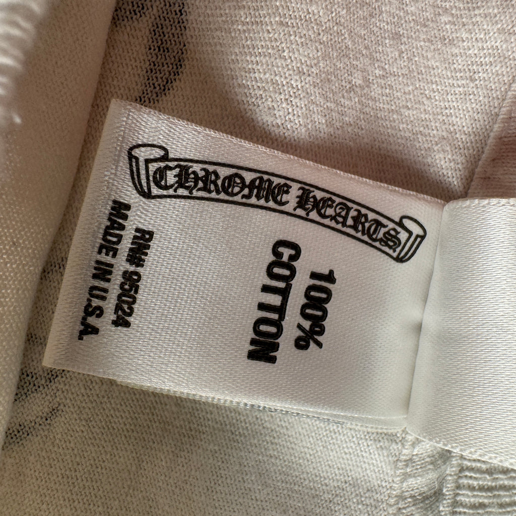 Chrome Hearts Shoulders Logo U.S.A. White Long Sleeve (S)