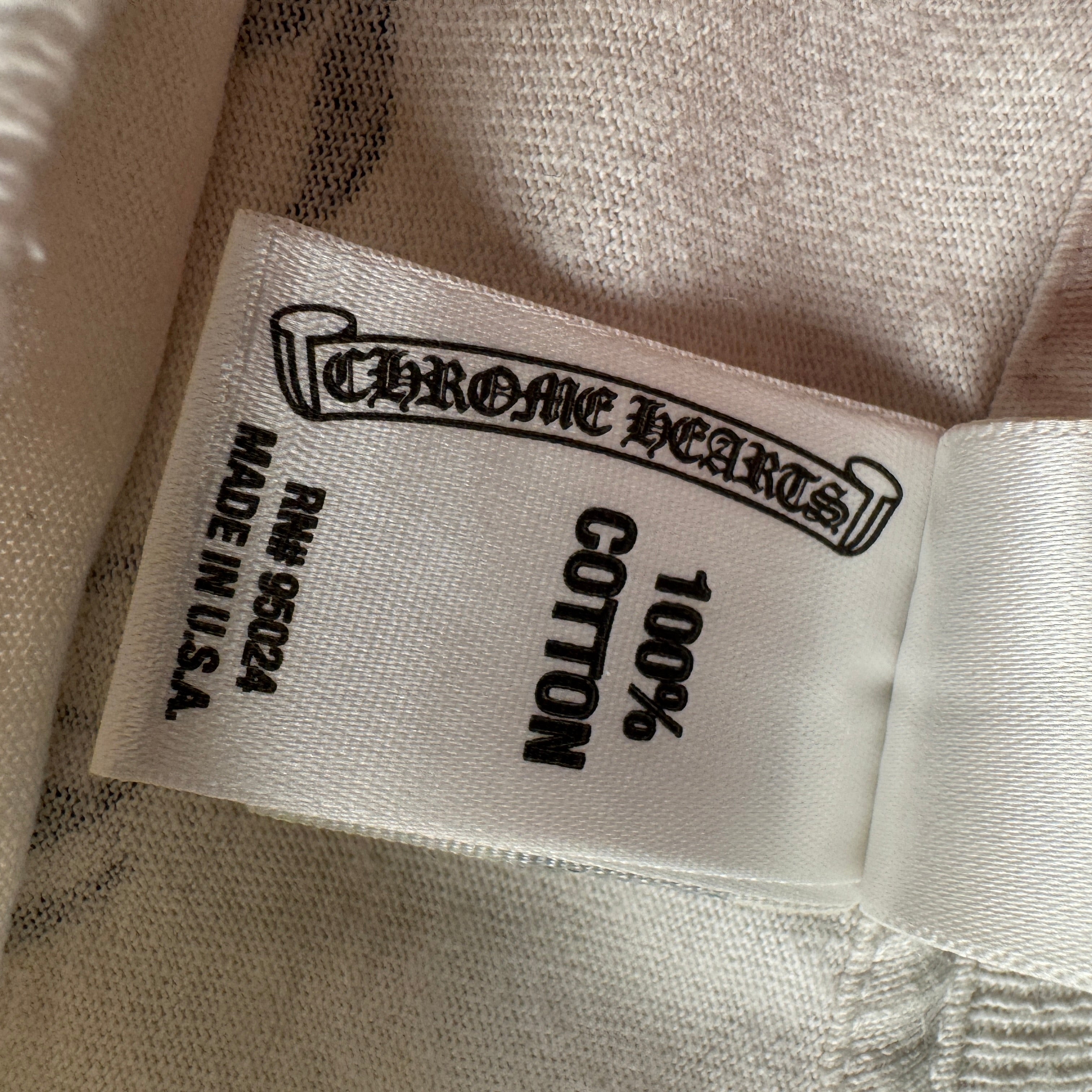 Chrome Hearts Shoulders Logo U.S.A. White Long Sleeve (S)