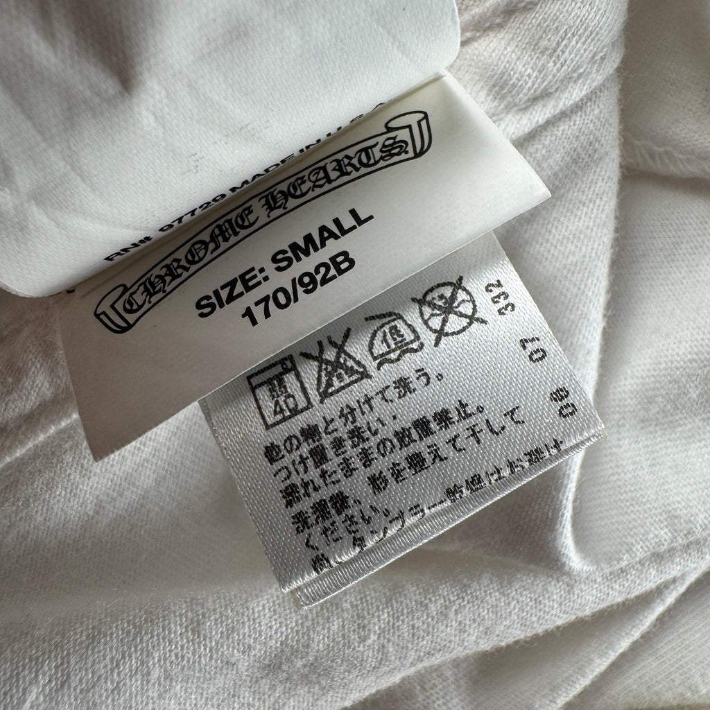 Chrome Hearts Joe Fotti Dog Skull Striped White Tee (S)