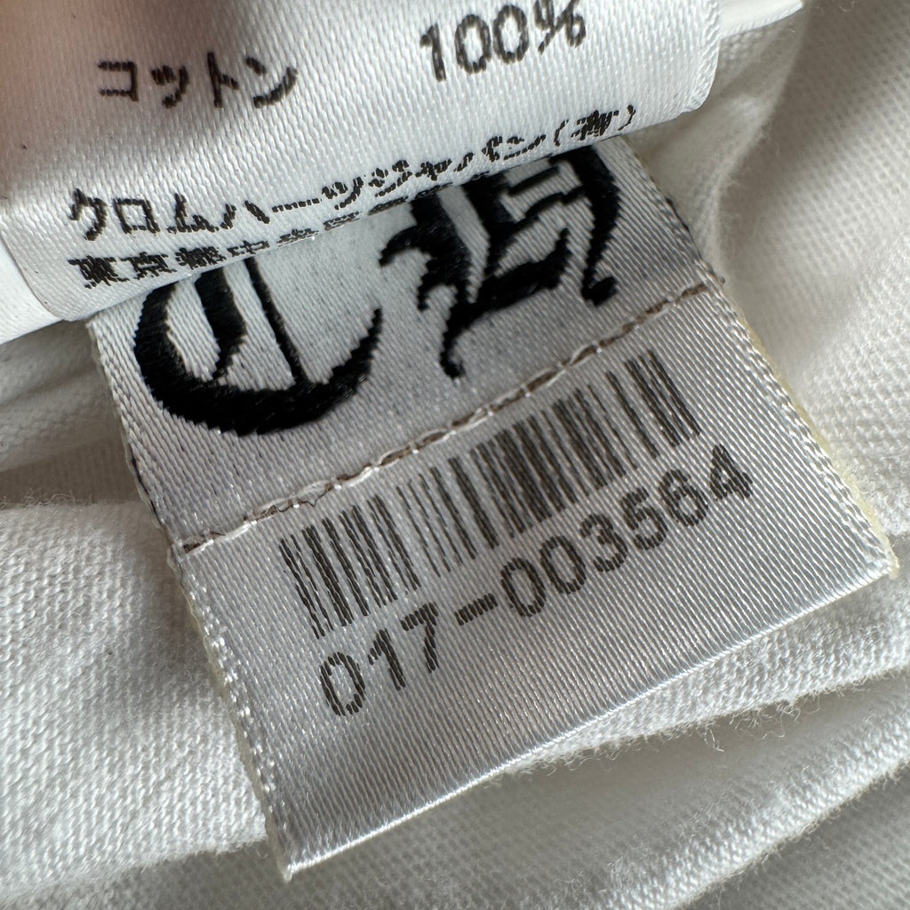 Chrome Hearts Joe Fotti Dog Skull Striped White Tee (S)