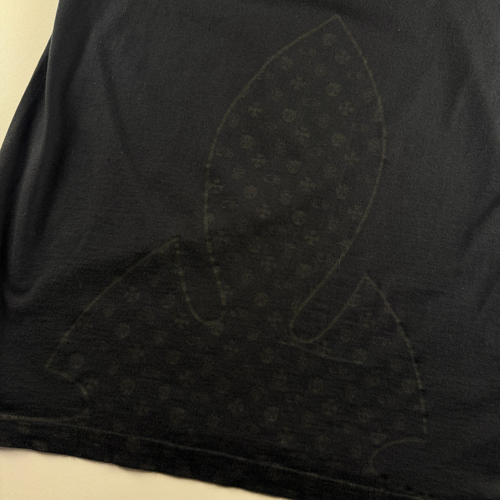 Chrome Hearts Black Vine Scroll Print Black Tee (M)