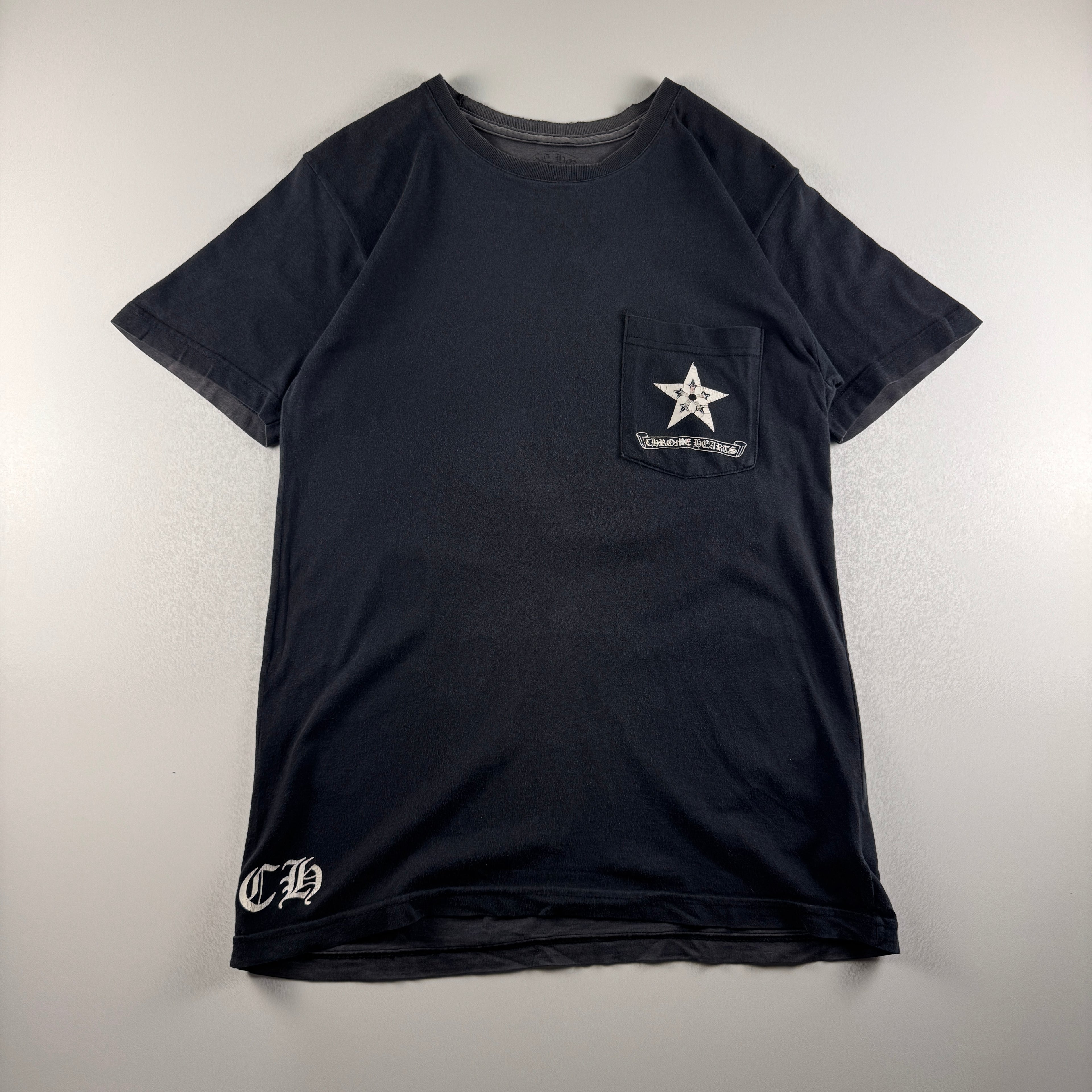 Chrome Hearts Ninja Star Sunfaded Black Tee (S)
