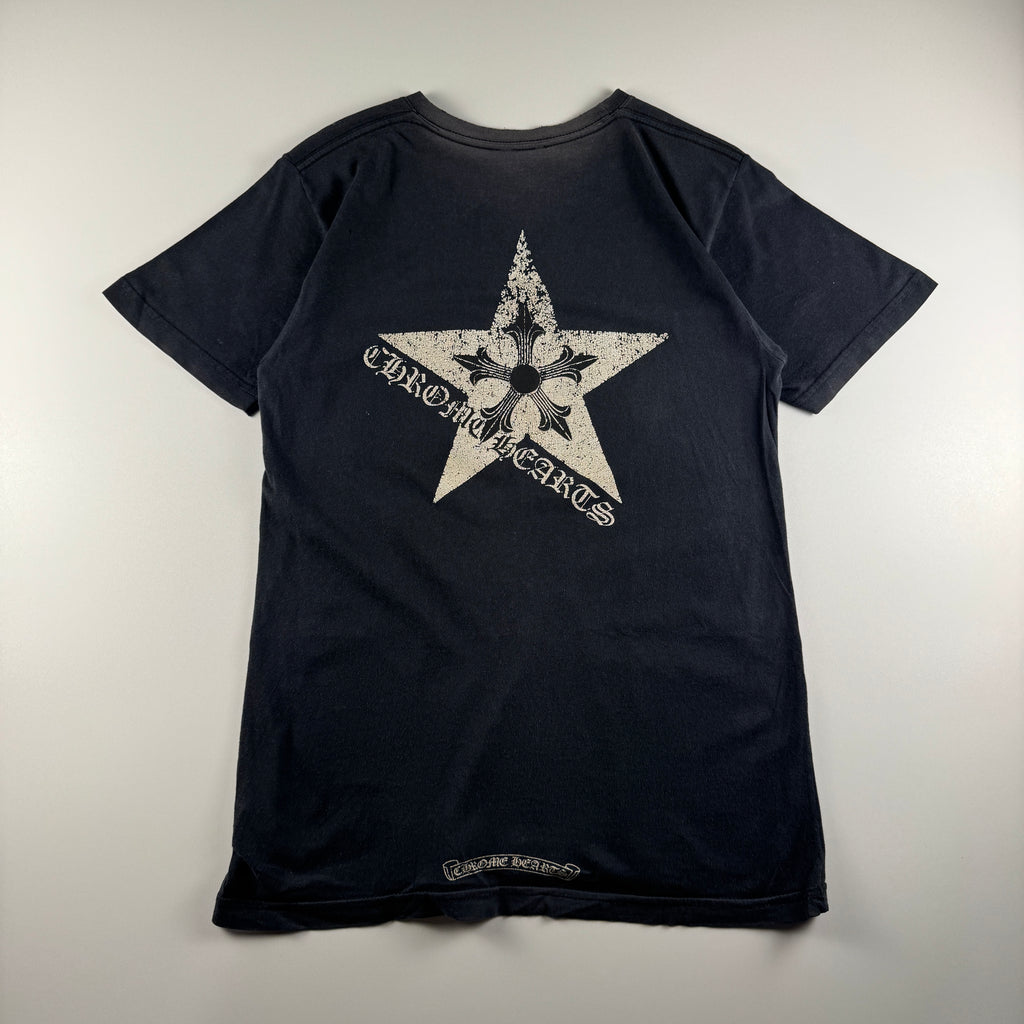 Chrome Hearts Ninja Star Sunfaded Black Tee (S)