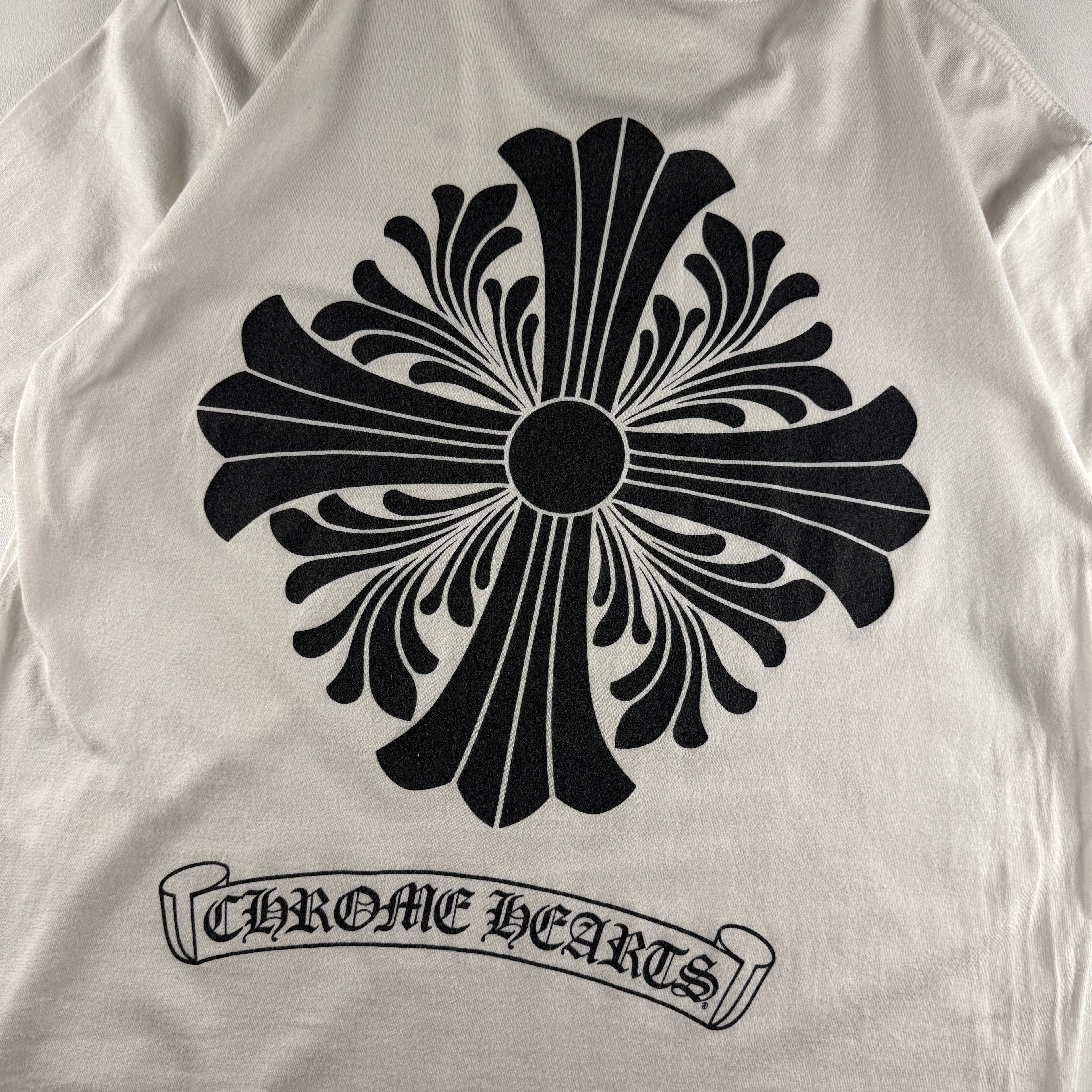 Chrome Hearts Floral Cross White Tee (L)