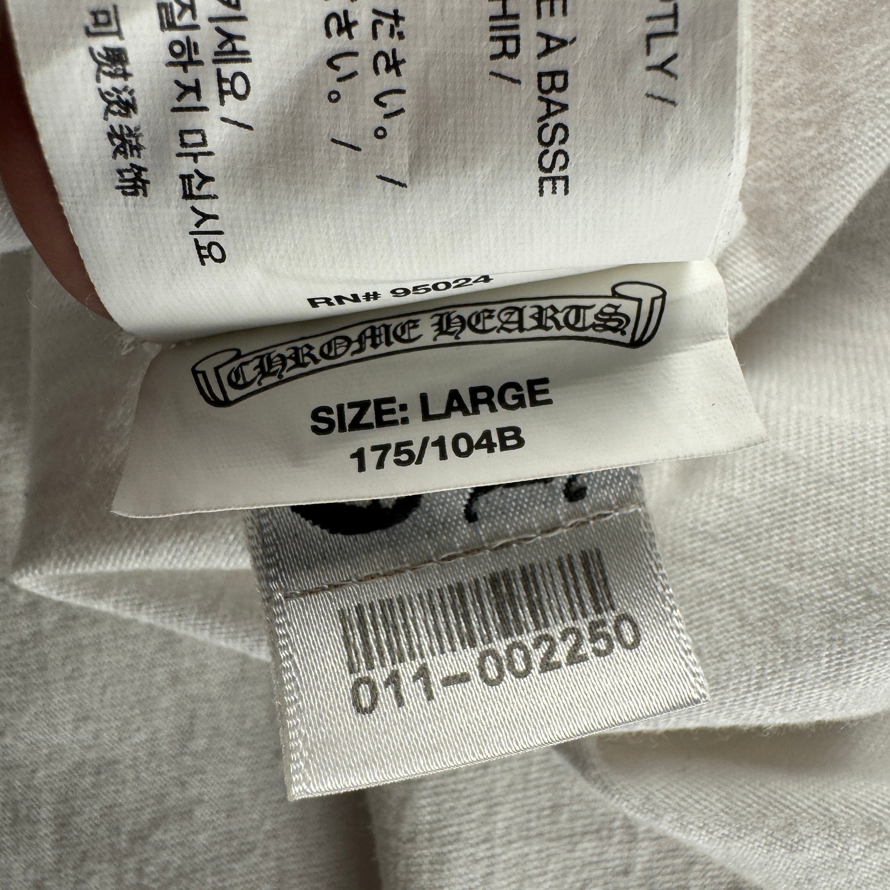 Chrome Hearts Floral Cross White Tee (L)