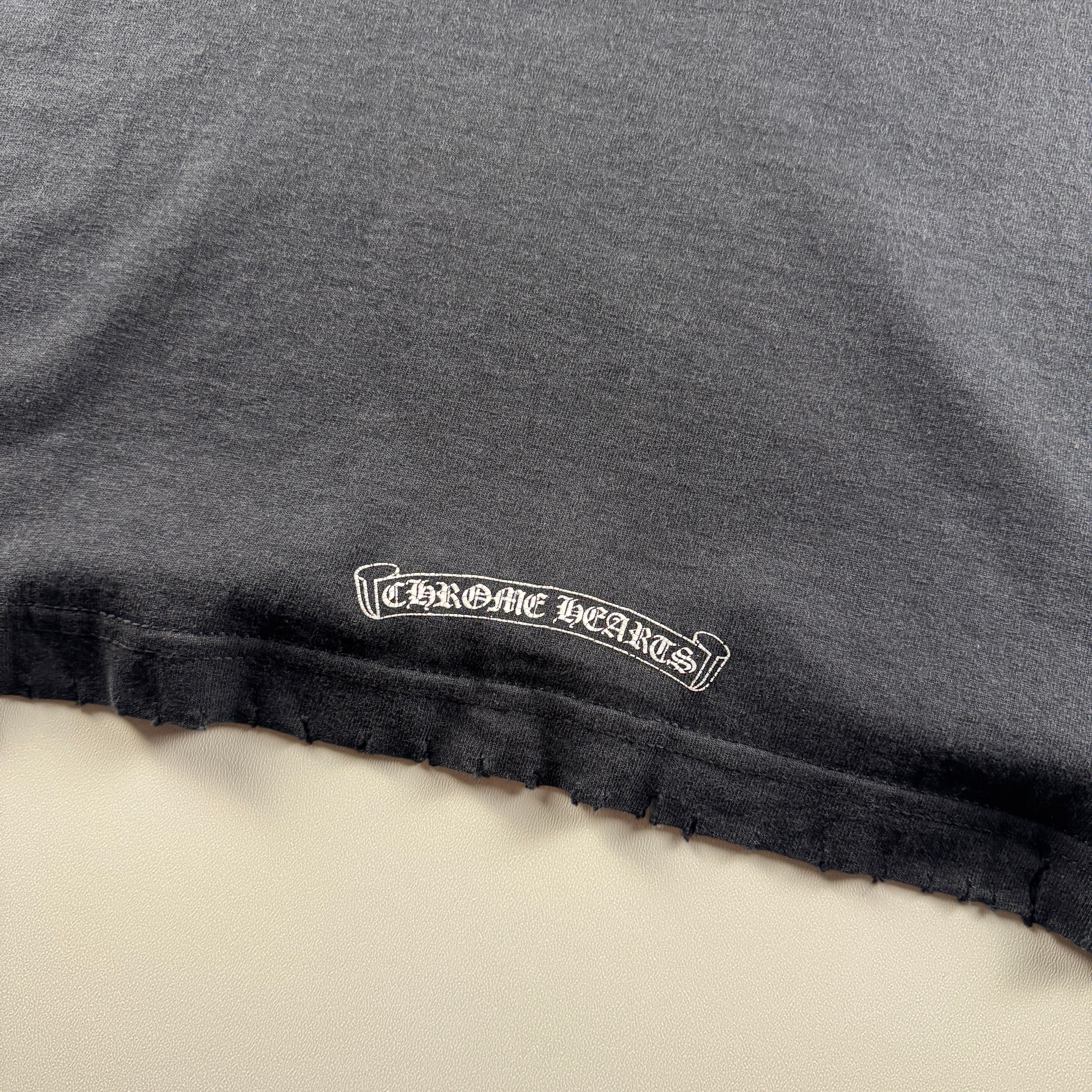 Chrome Hearts Trashed 5 Star Pentagram Custom Black Tee (M)