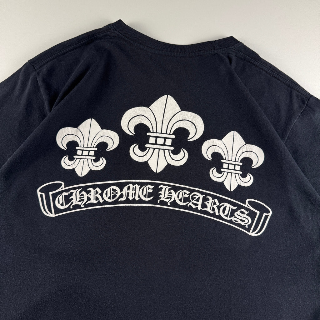 Chrome Hearts Triple Fleur Black Tee (M)