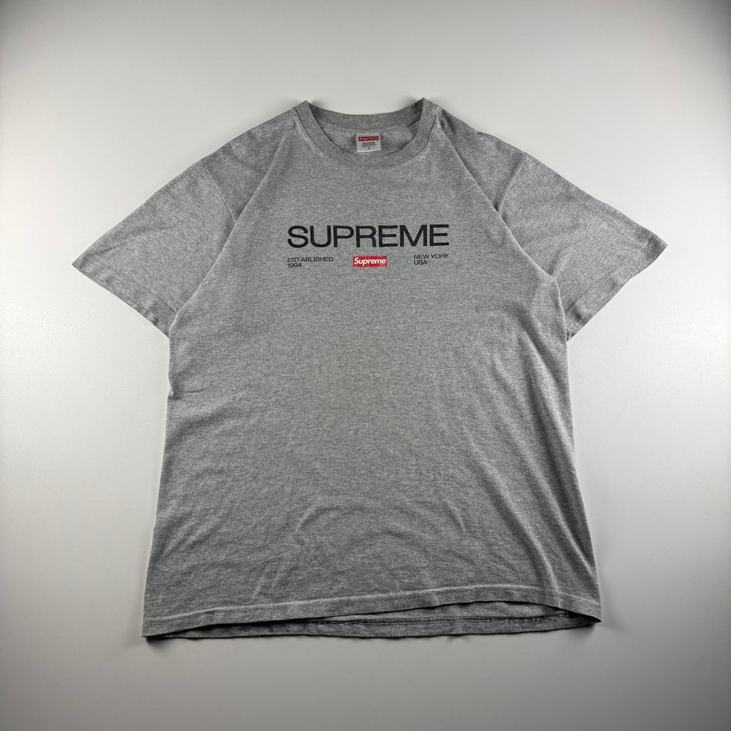 Supreme Est 1994 Grey Tee (S)