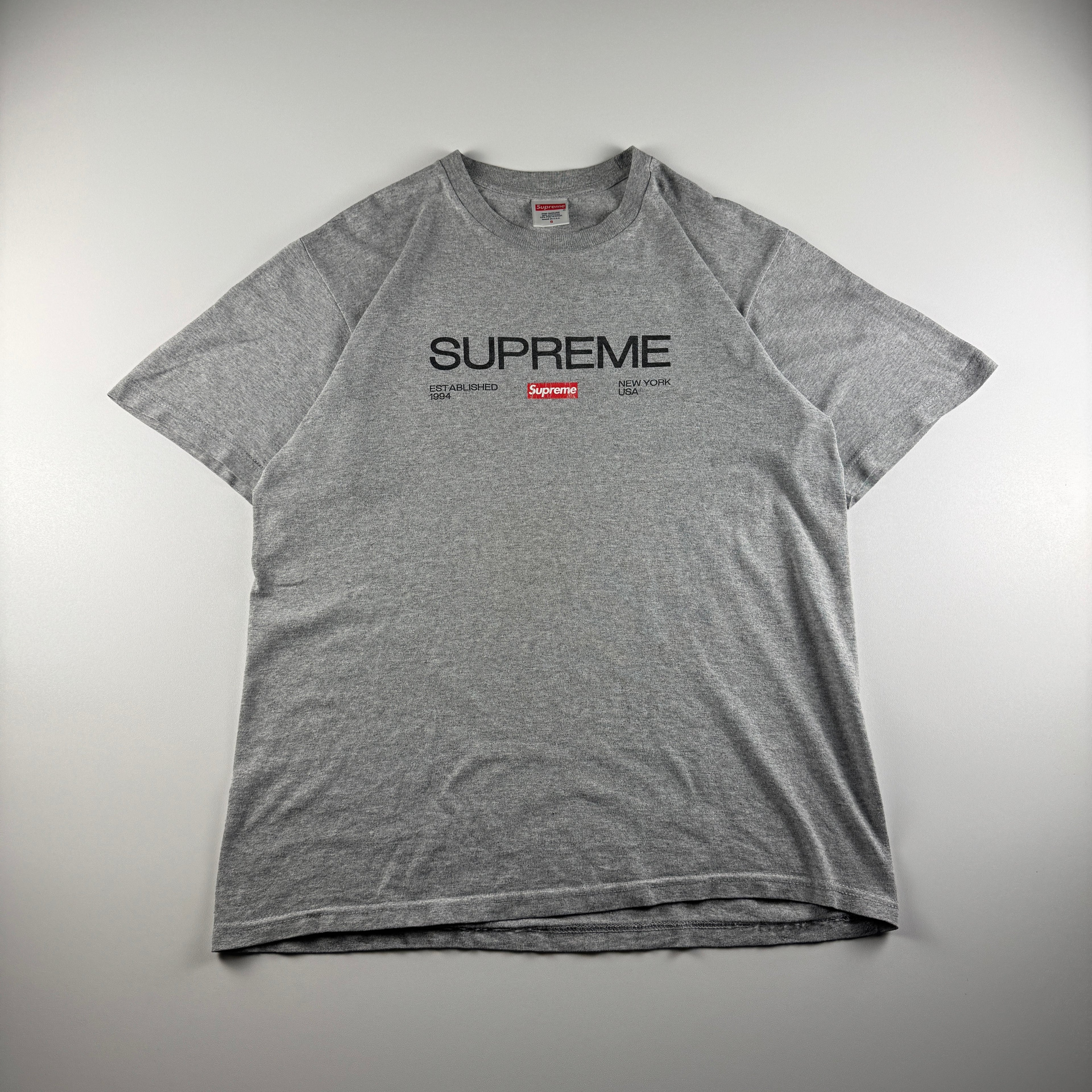 Supreme Est 1994 Grey Tee (S)