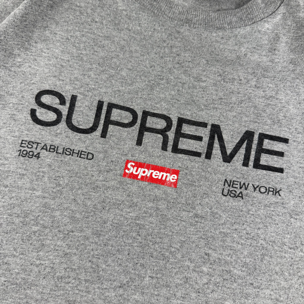 Supreme Est 1994 Grey Tee (S)