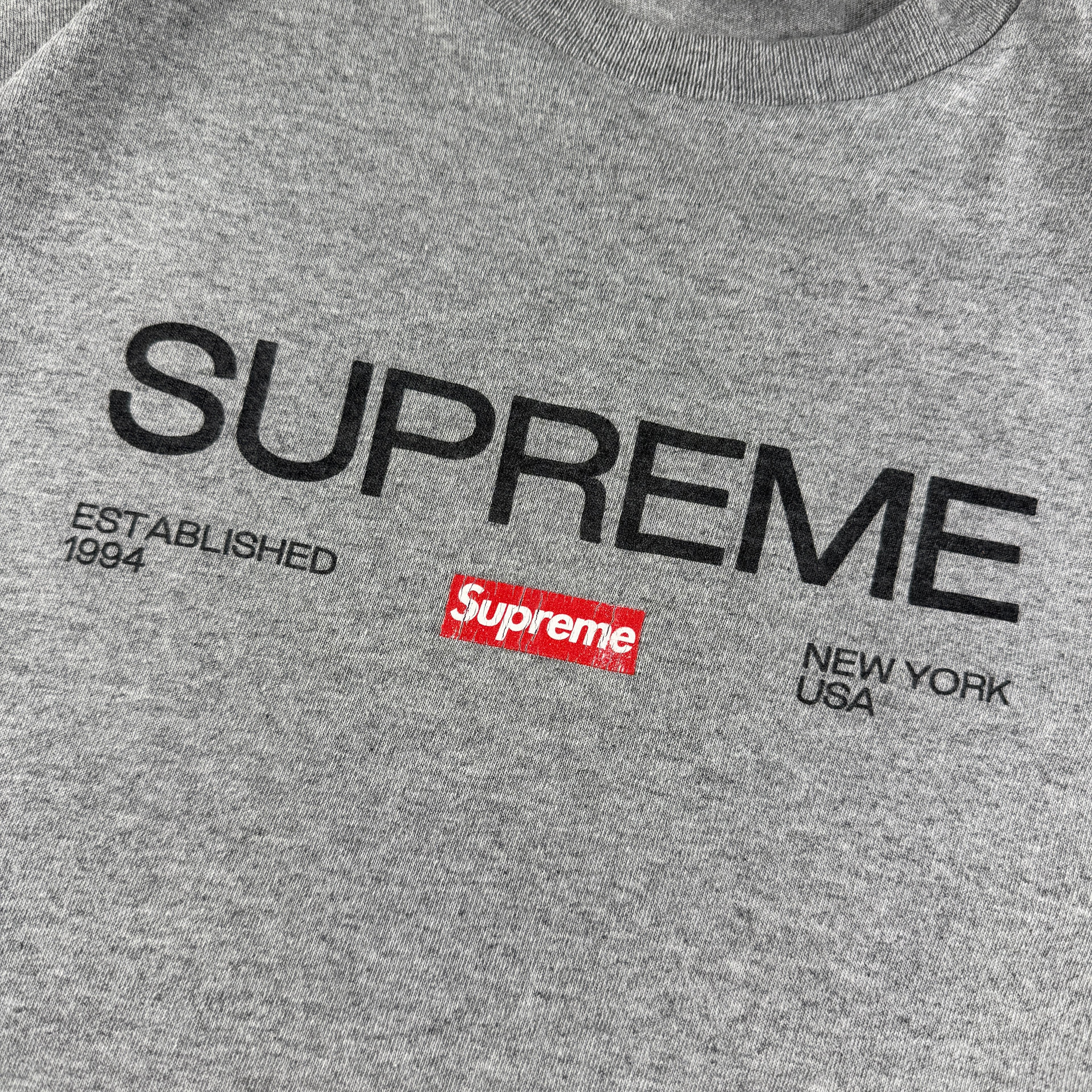 Supreme Est 1994 Grey Tee (S)