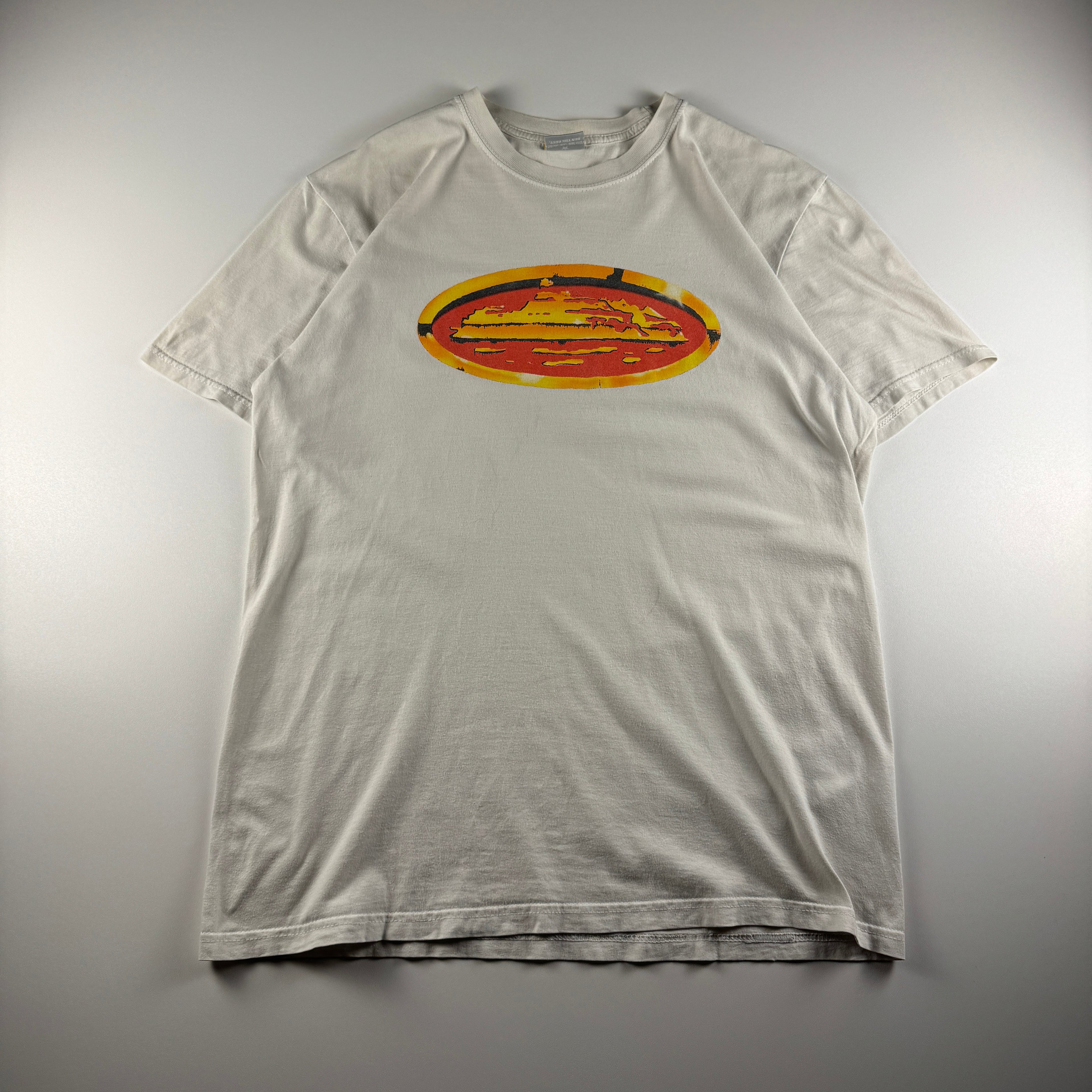 Corteiz Golden Alcatraz White Tee (L)