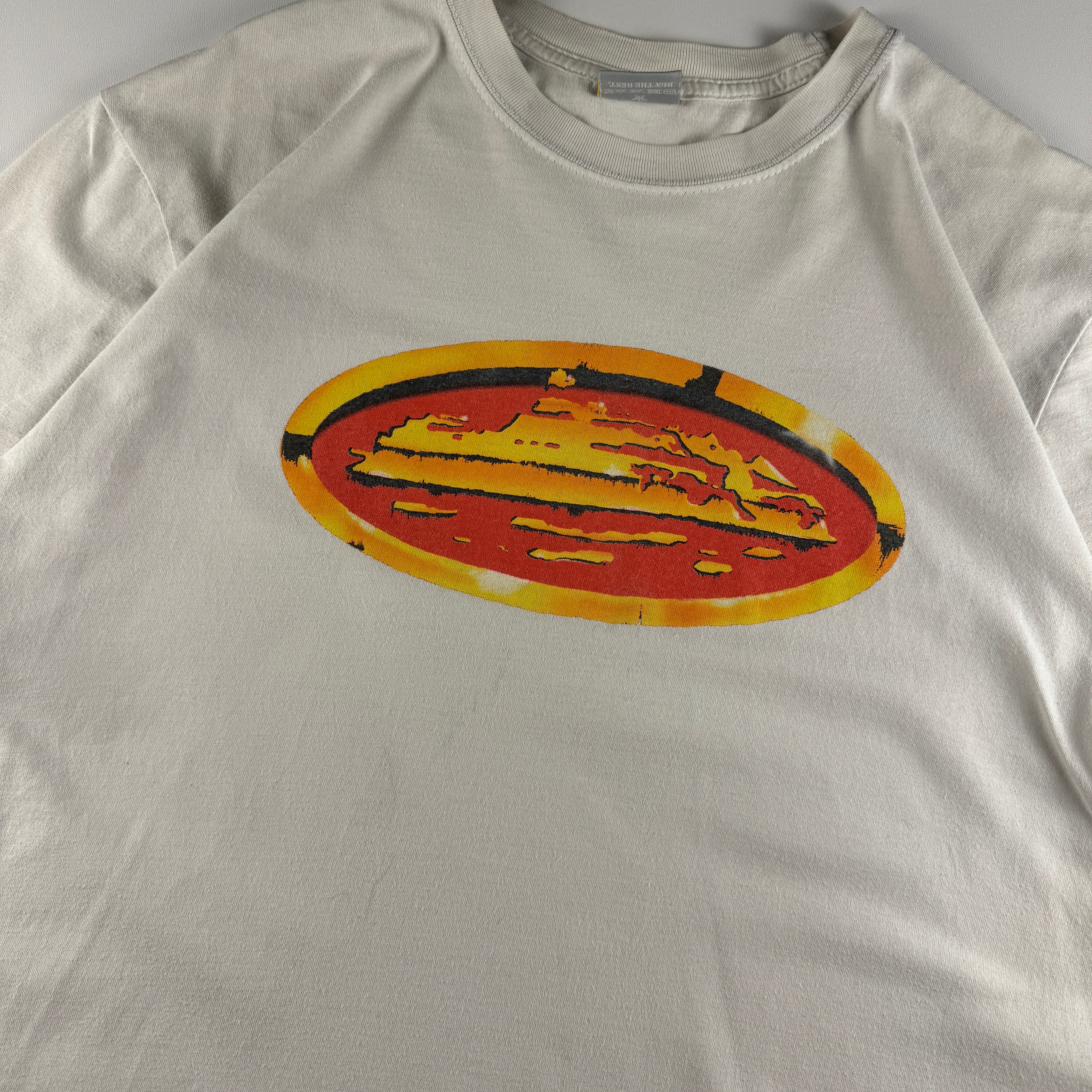Corteiz Golden Alcatraz White Tee (L)