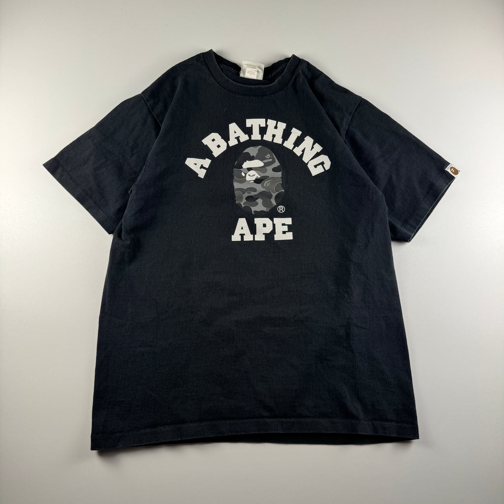 BAPE Camo College Black Tee (M)