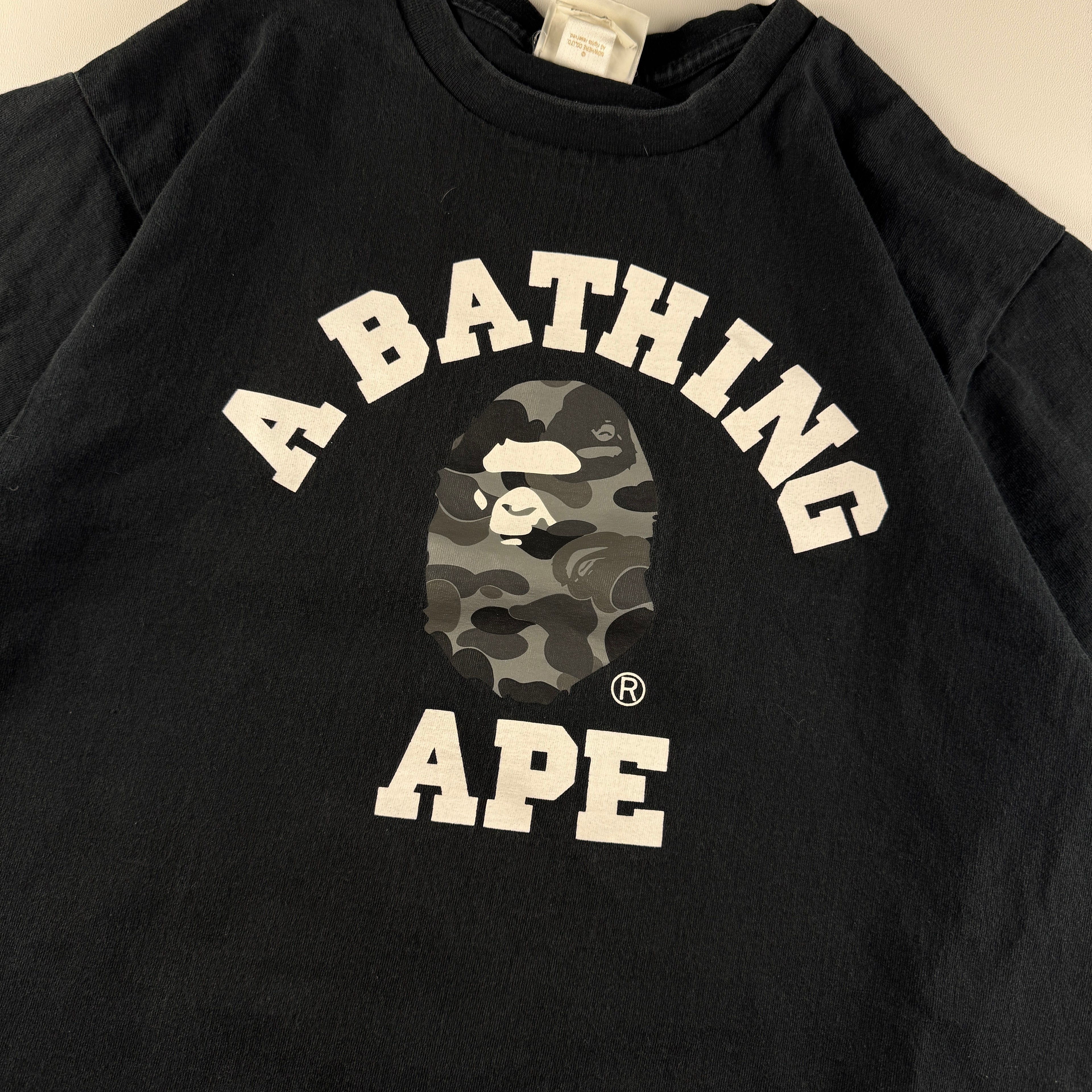 BAPE Camo College Black Tee (M)
