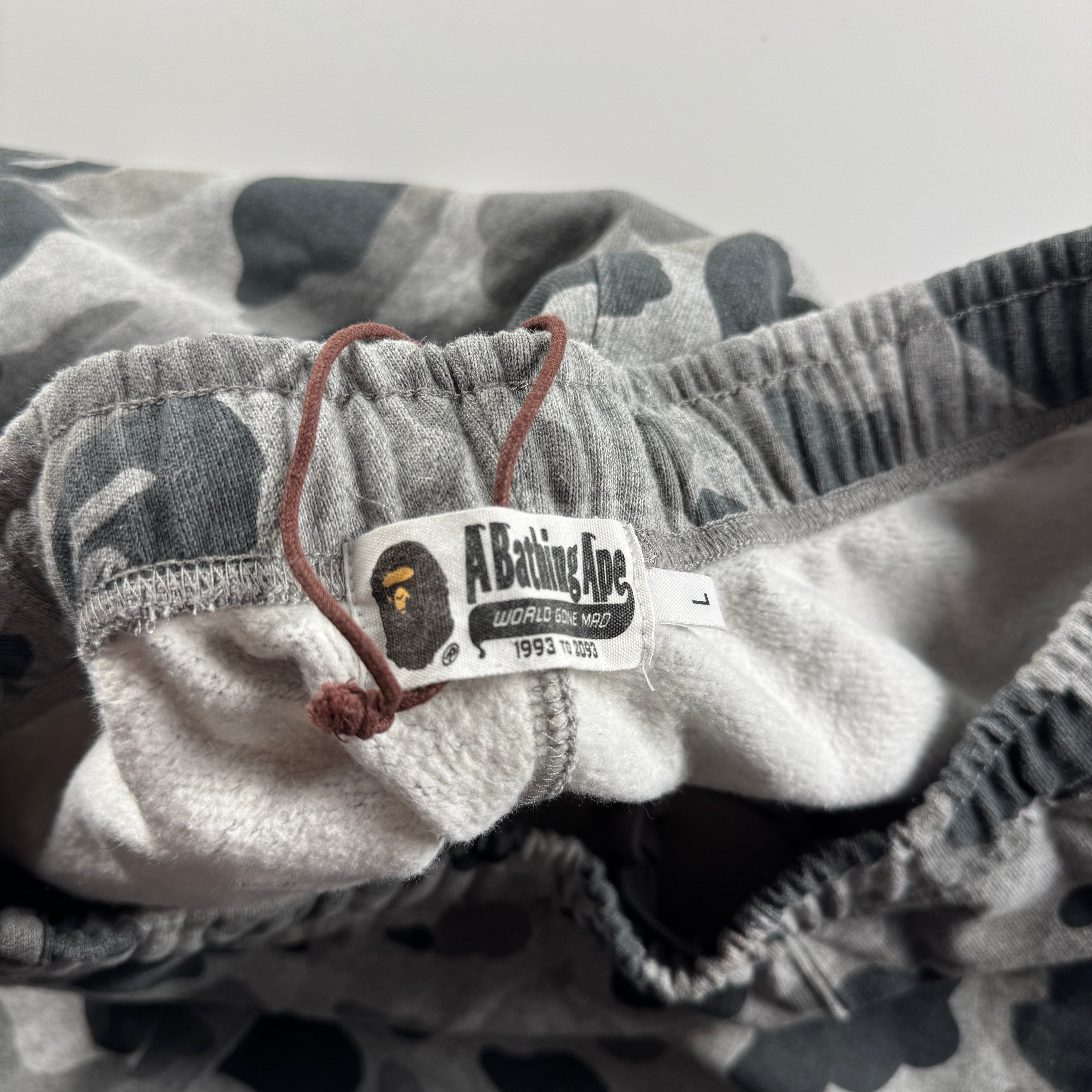 BAPE Grey Camo Sweat Pants (L)