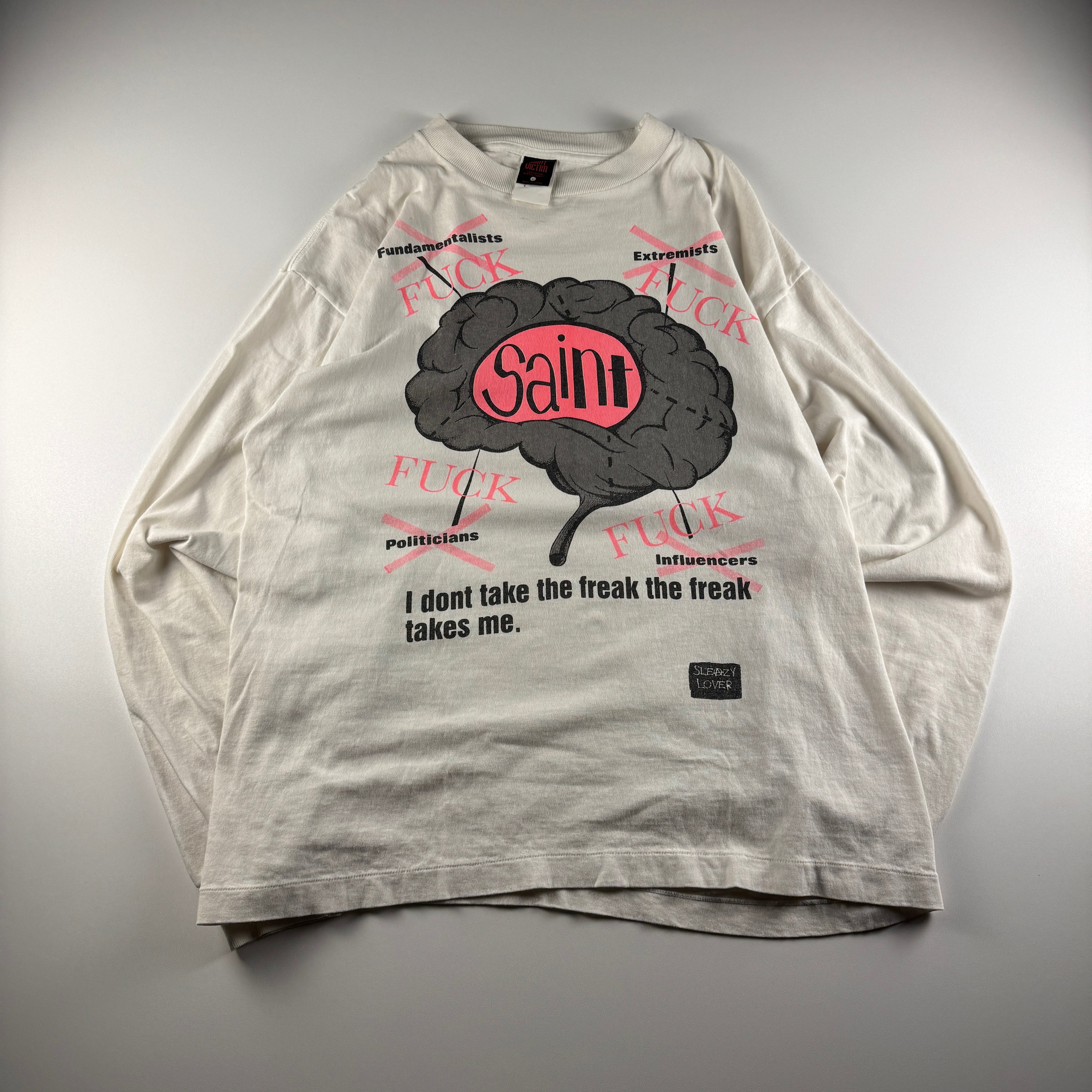 Saint Michael Brain White L/S Tee (L)