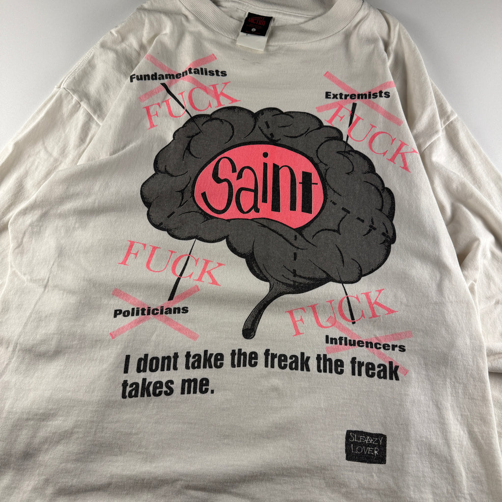 Saint Michael Brain White L/S Tee (L)