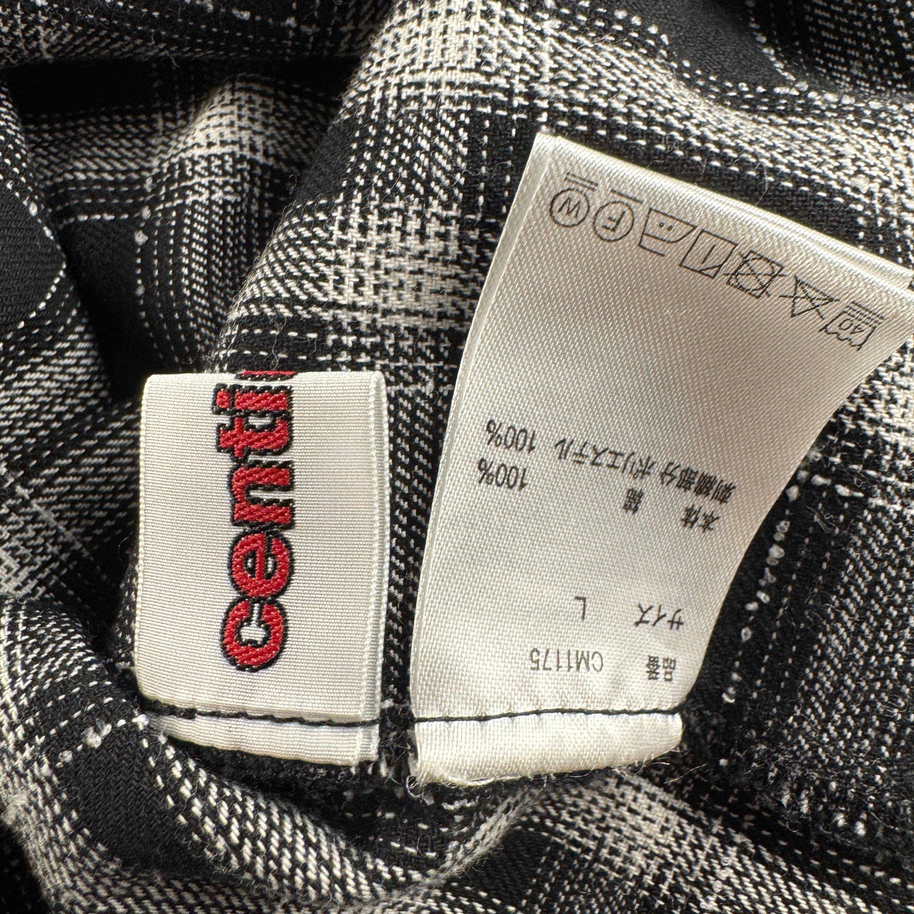 Centimeter Check Half Zip S/S Shirt (L)