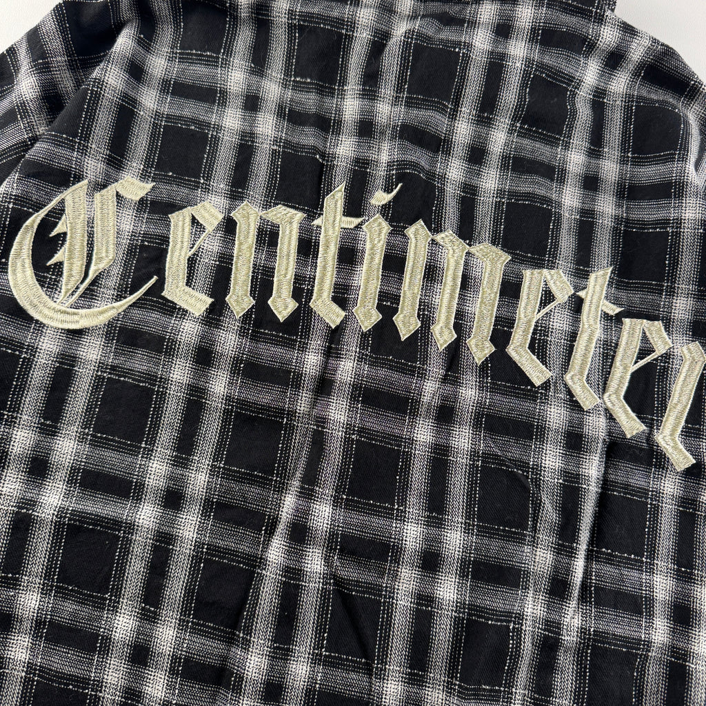 Centimeter Check Half Zip S/S Shirt (L)