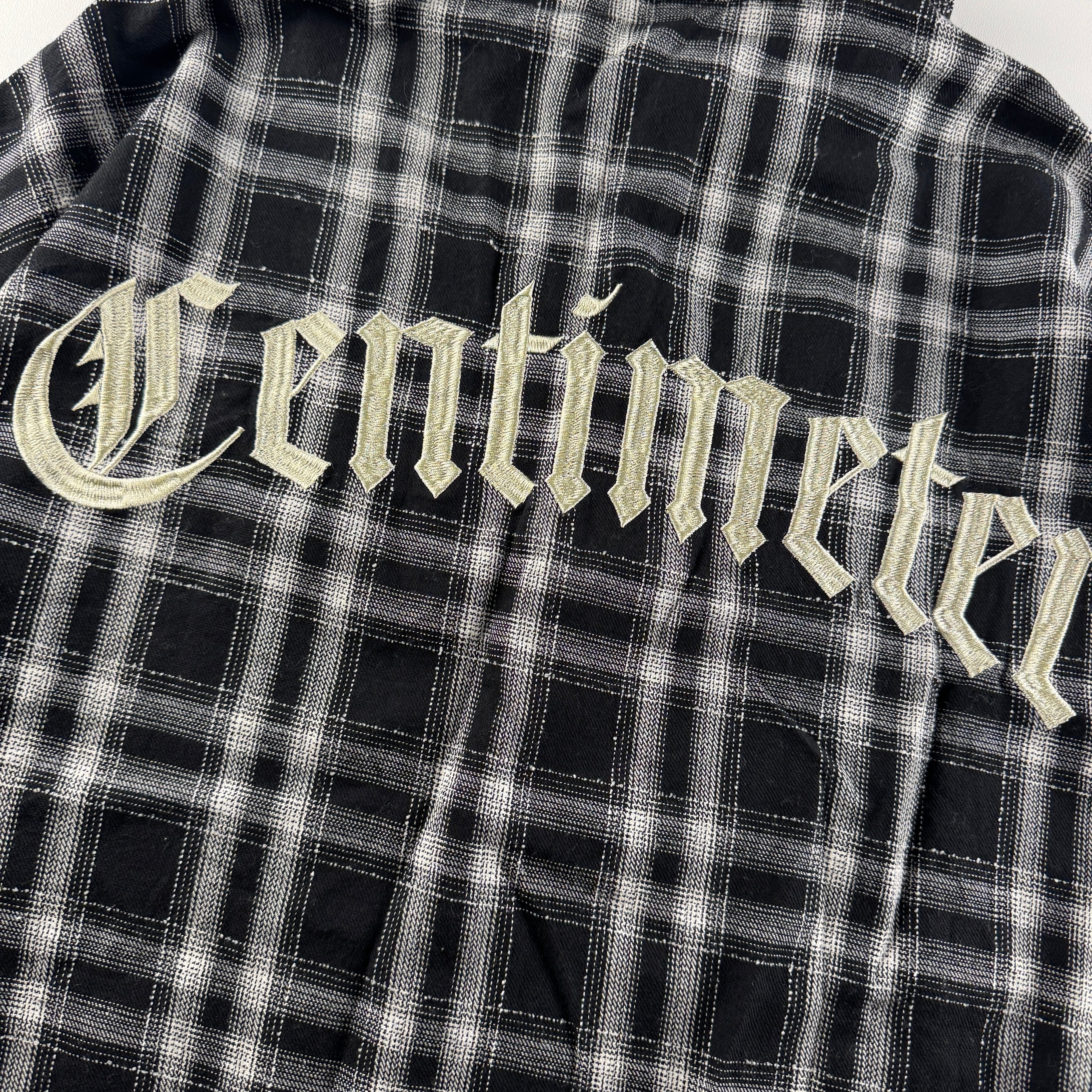 Centimeter Check Half Zip S/S Shirt (L)