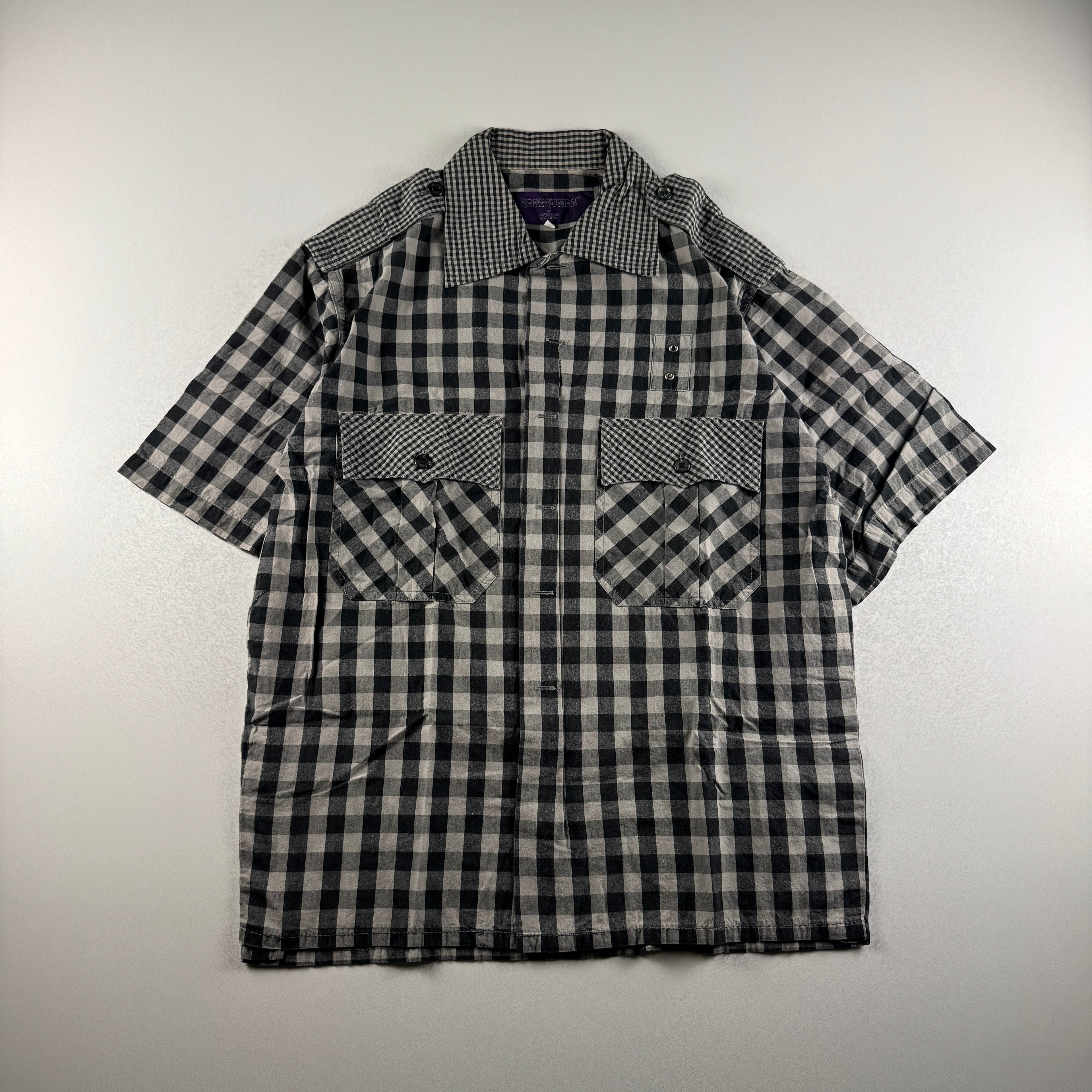 Nepenthes Crazy Gingham Check Gimmick Shirt (S)