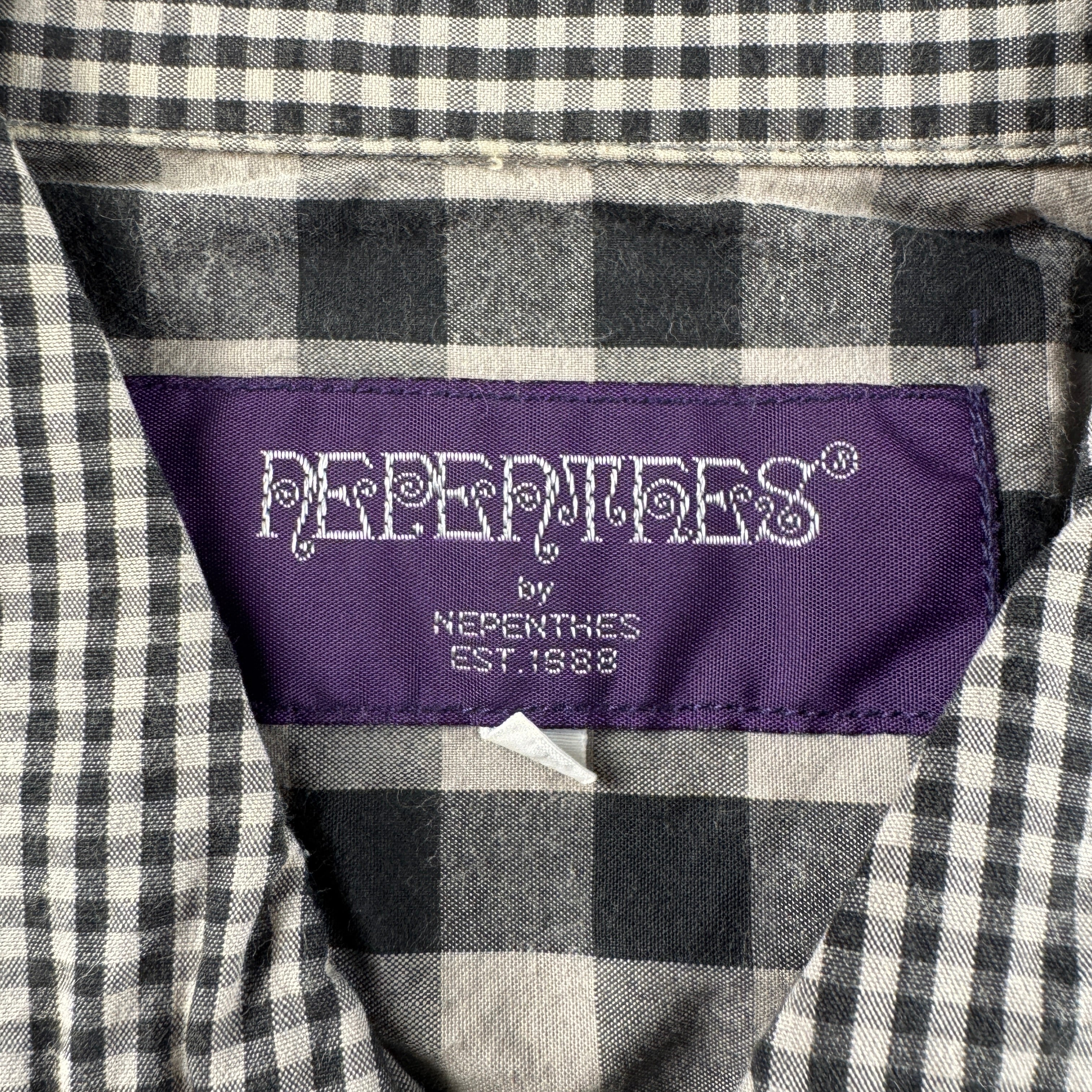 Nepenthes Crazy Gingham Check Gimmick Shirt (S)
