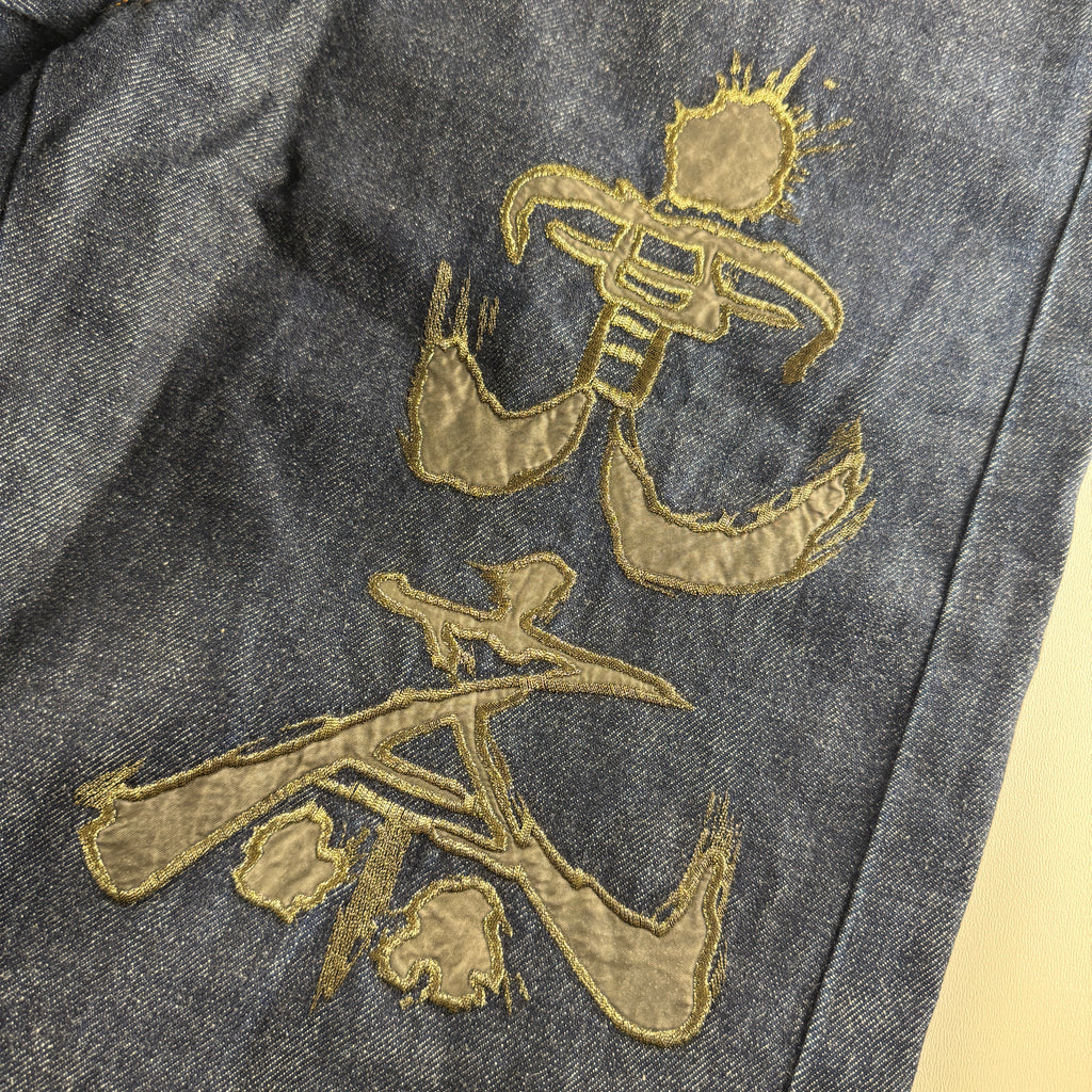 Kansai Yamamoto Kansai Man Japan Embroidery Blue Pants (M)