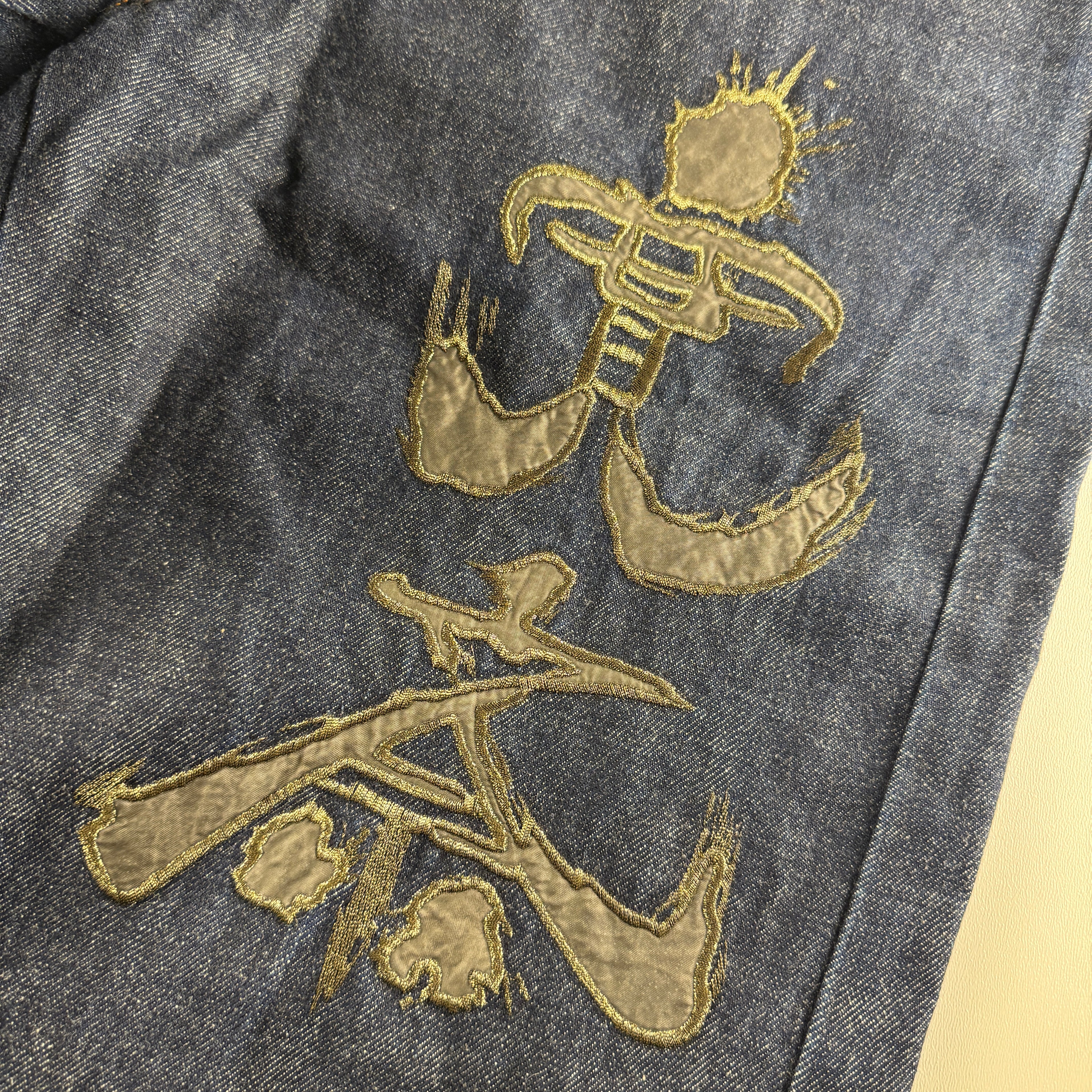 Kansai Yamamoto Kansai Man Japan Embroidery Blue Pants (M)