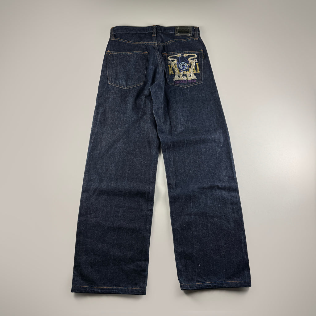 Kansai Yamamoto Kansai Man Japan Embroidery Blue Pants (M)