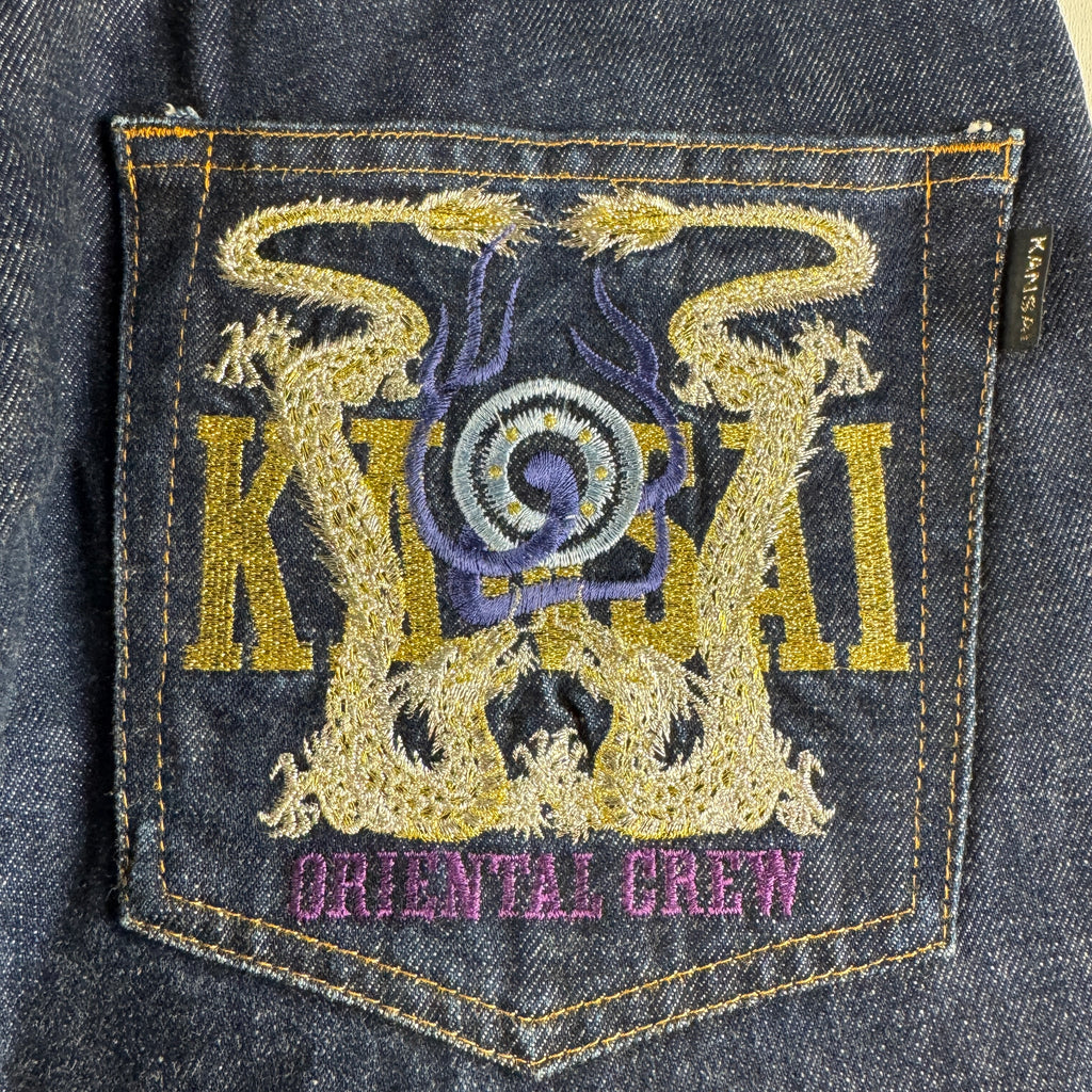 Kansai Yamamoto Kansai Man Japan Embroidery Blue Pants (M)