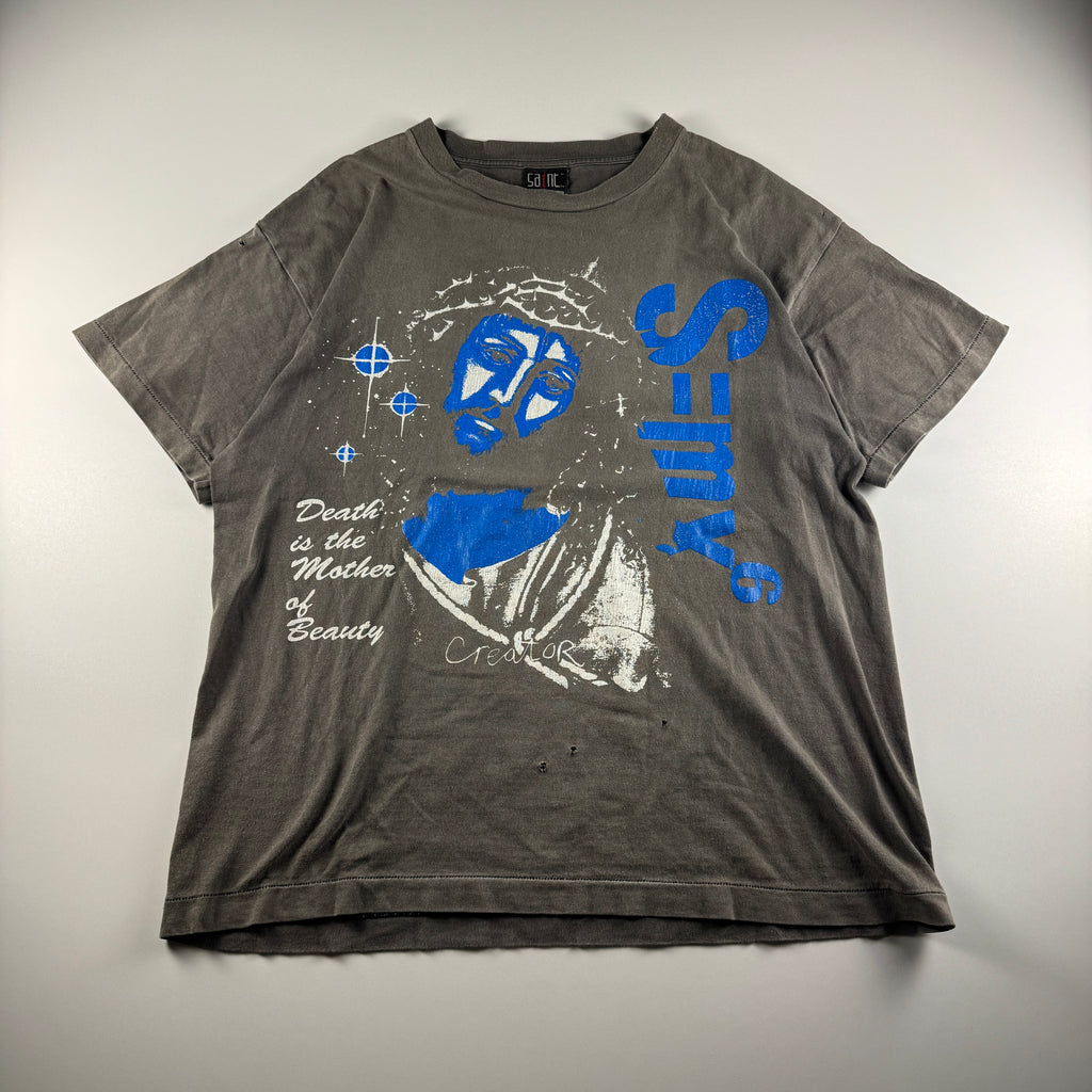 Saint Michael Death is the Mother of Beauty Grey Tee (L)