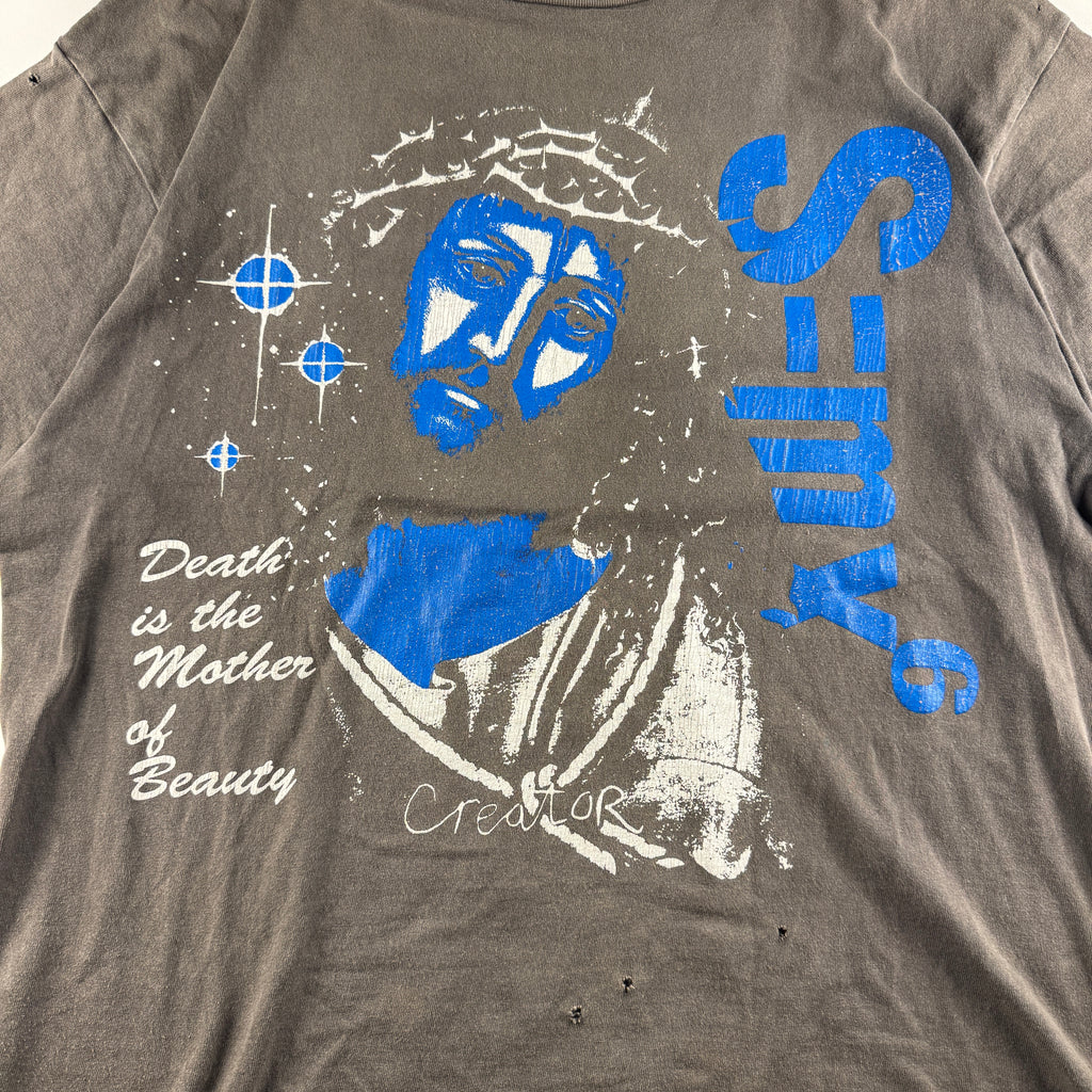 Saint Michael Death is the Mother of Beauty Grey Tee (L)