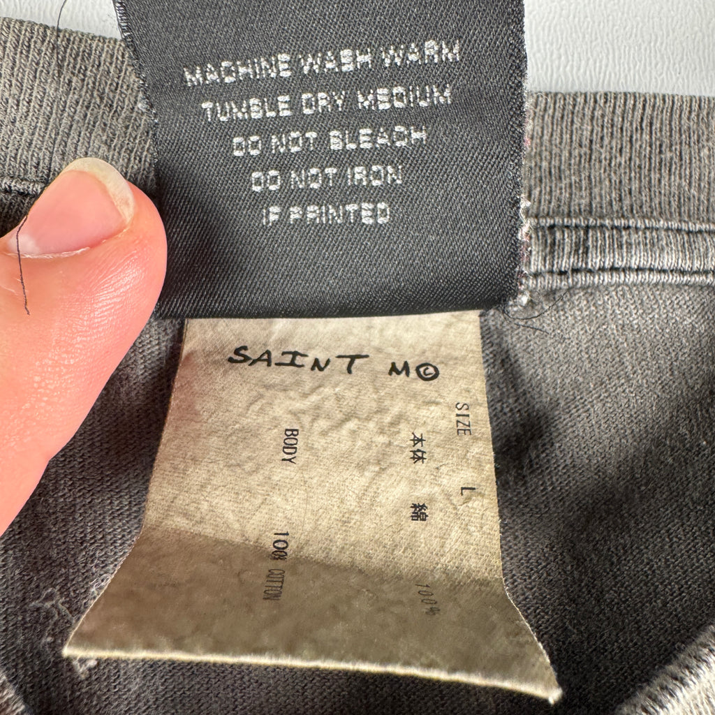 Saint Michael Death is the Mother of Beauty Grey Tee (L)