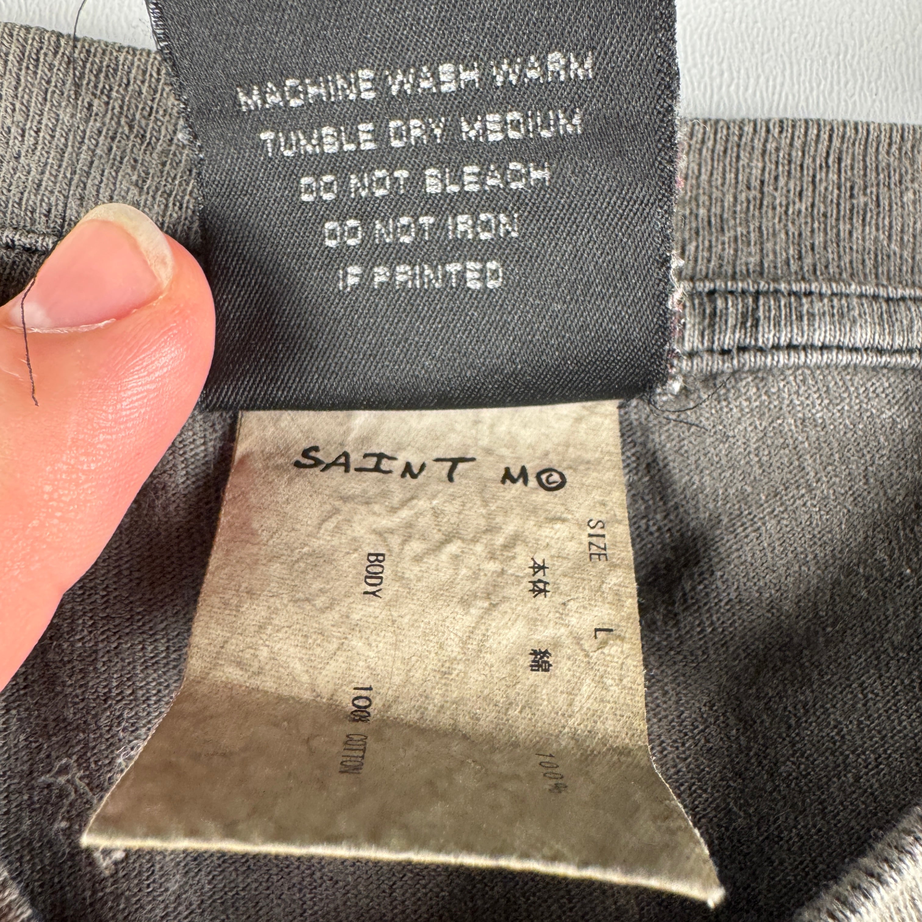 Saint Michael Death is the Mother of Beauty Grey Tee (L)