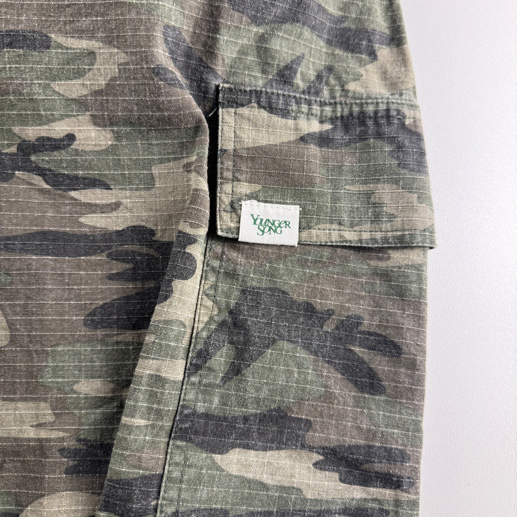 Younger Song Green Camo Rip Stop Pants (S)