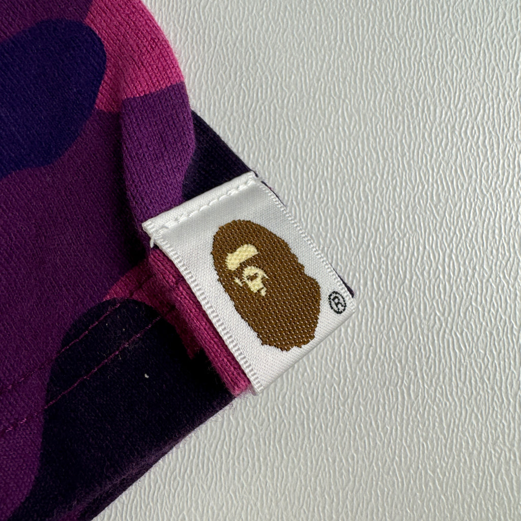 BAPE College Camo Purple Tee (L)