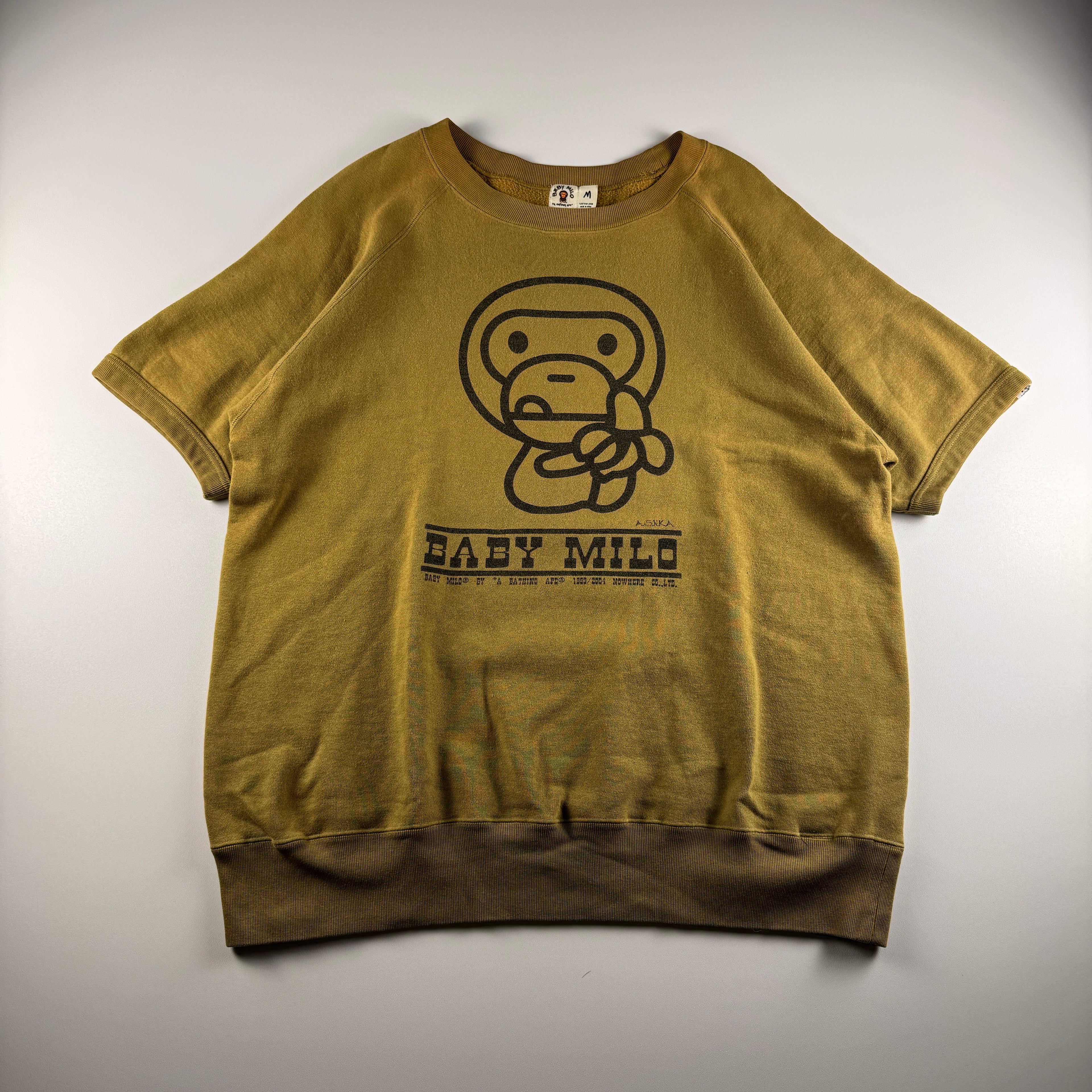 BAPE Baby Milo 2004 Green Short Sleeve Sweater (M)