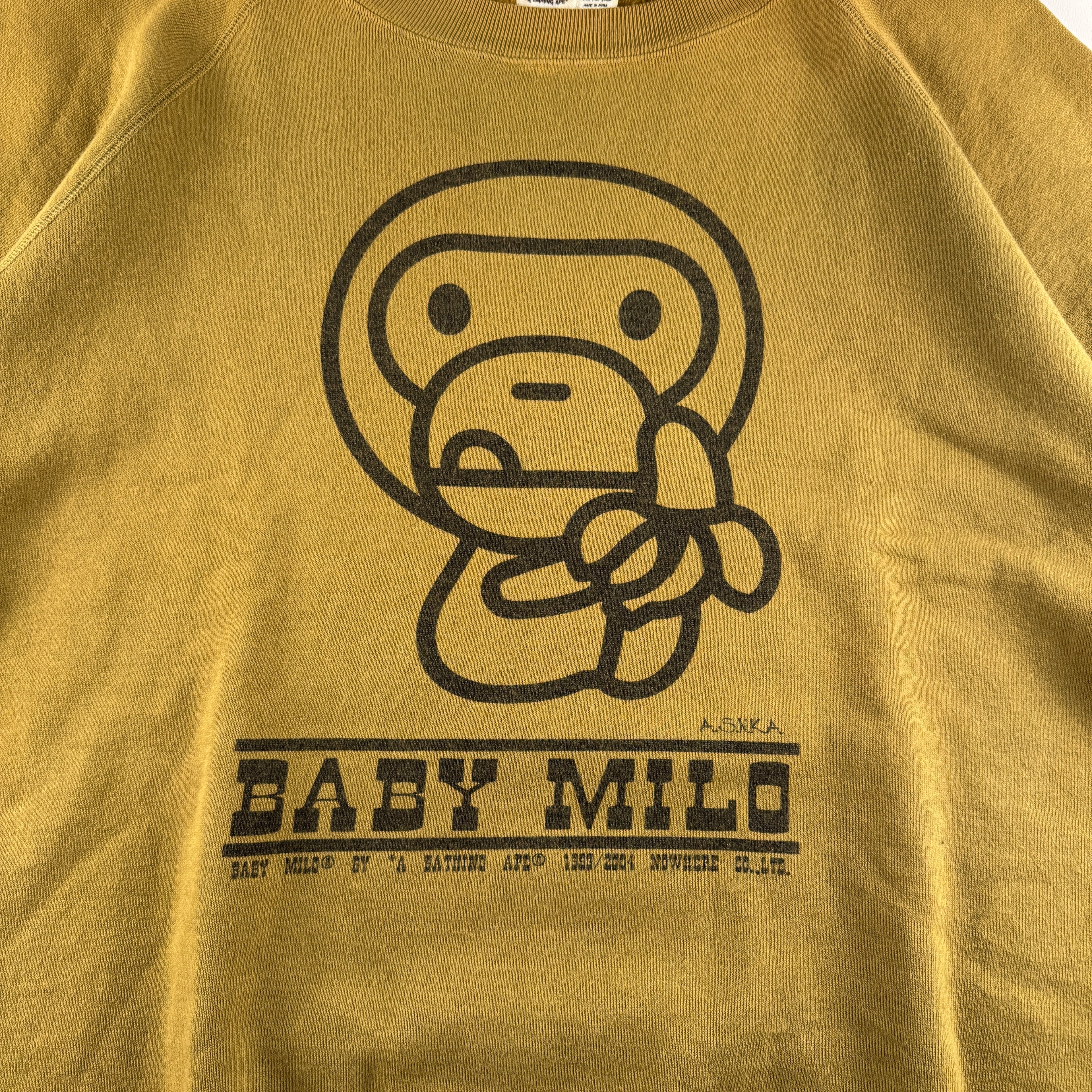 BAPE Baby Milo 2004 Green Short Sleeve Sweater (M)