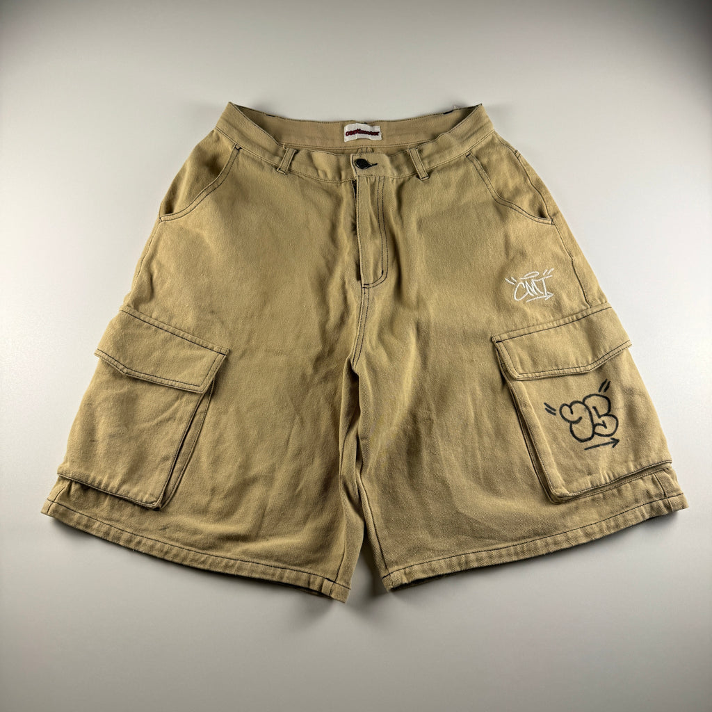 Centimeter Beige Wide Short (XL)