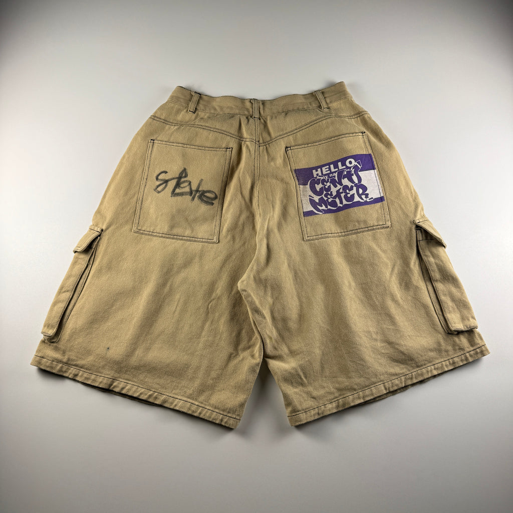 Centimeter Beige Wide Short (XL)