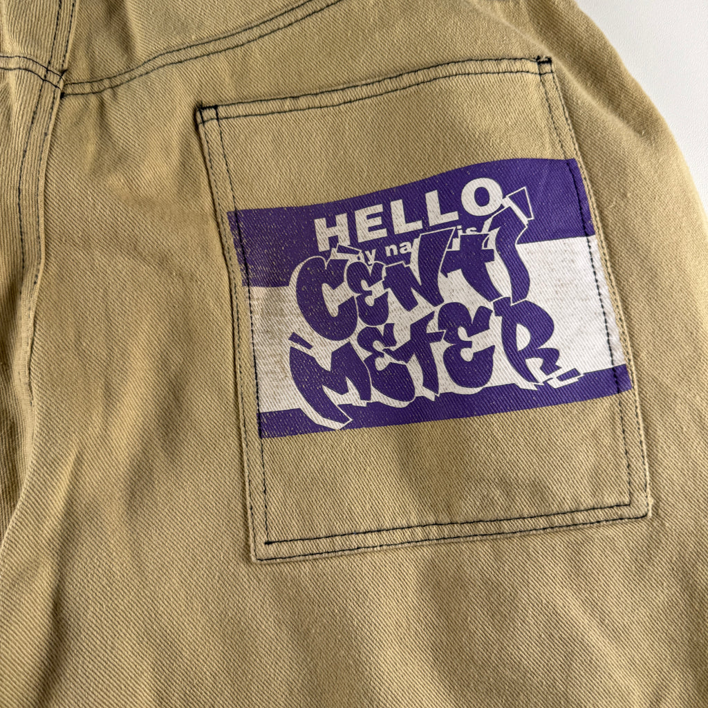 Centimeter Beige Wide Short (XL)