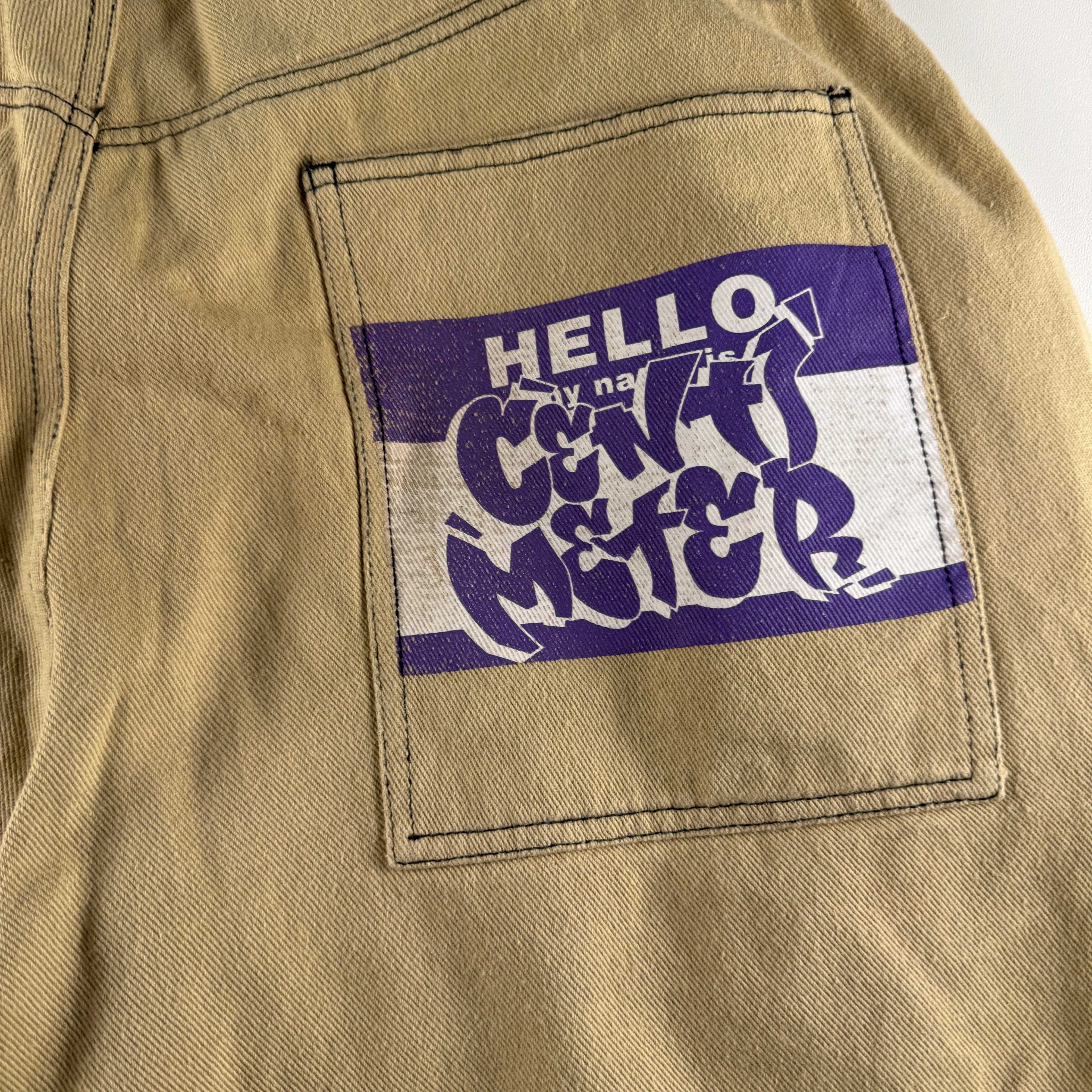 Centimeter Beige Wide Short (XL)